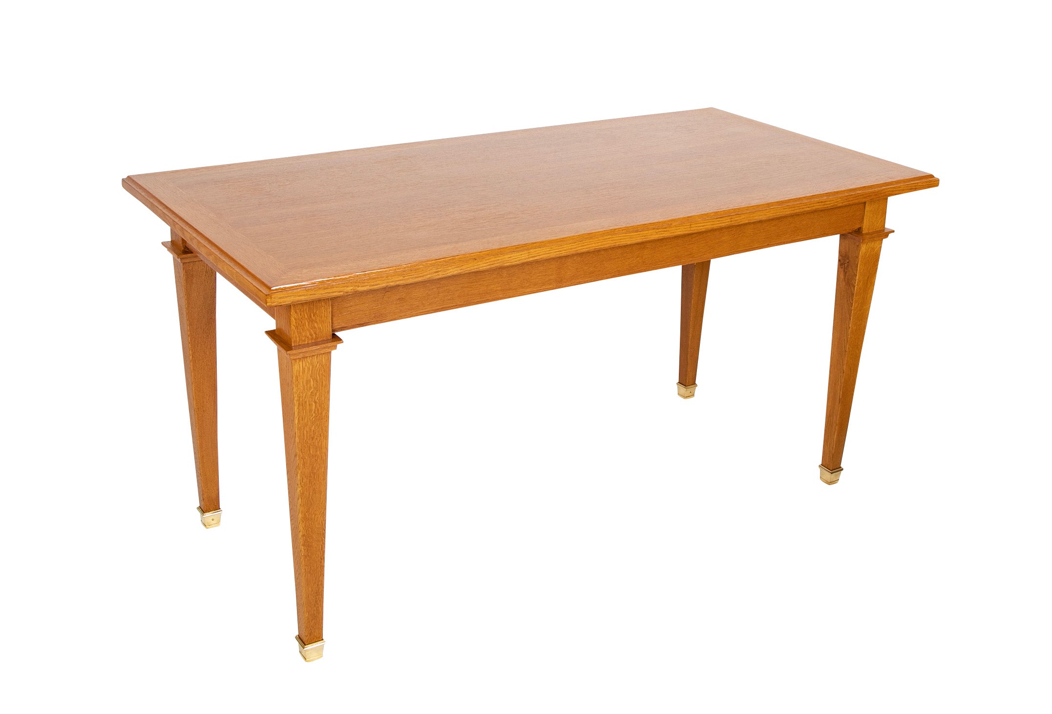 A Pair of Oak Library Tables in the Manner of Jacques Adnet