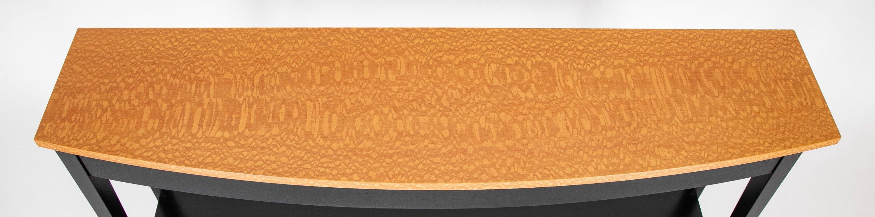 Studio Bench Made Console Table with Lacewood Veneer Top