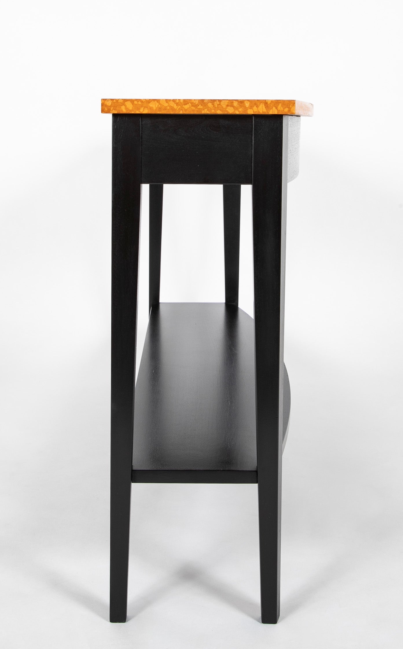 Studio Bench Made Console Table with Lacewood Veneer Top