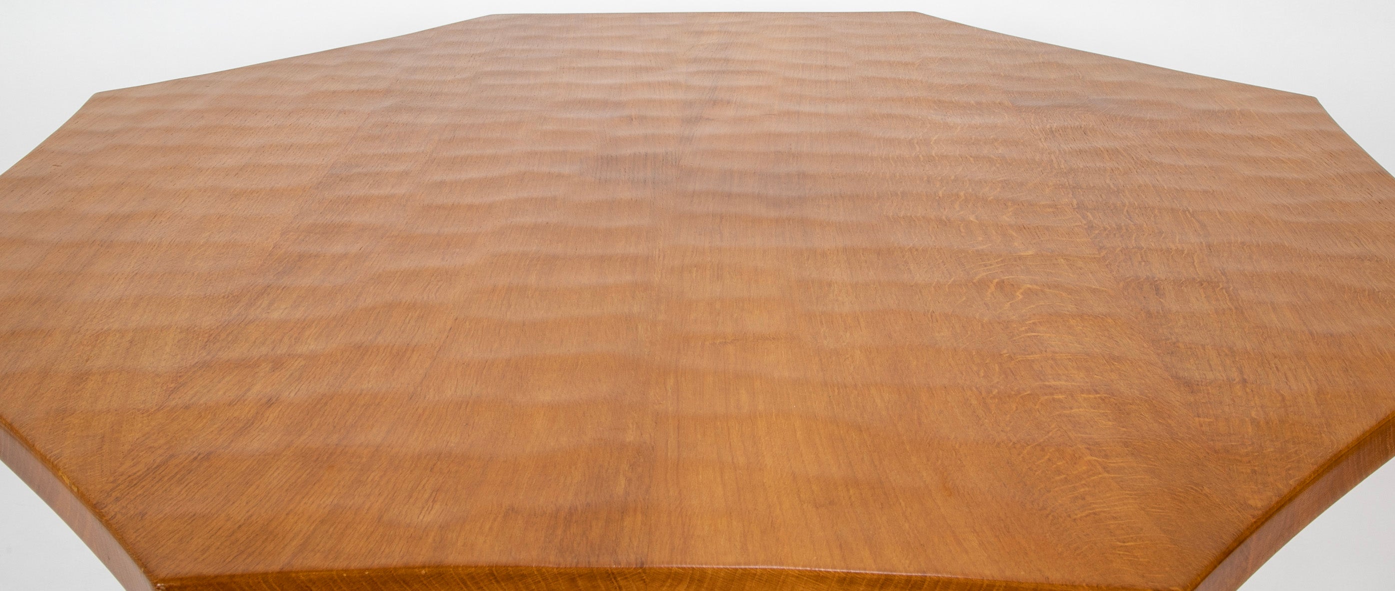 Octagonal Arts & Crafts Oak Center Table by Robert "Mouseman" Thompson