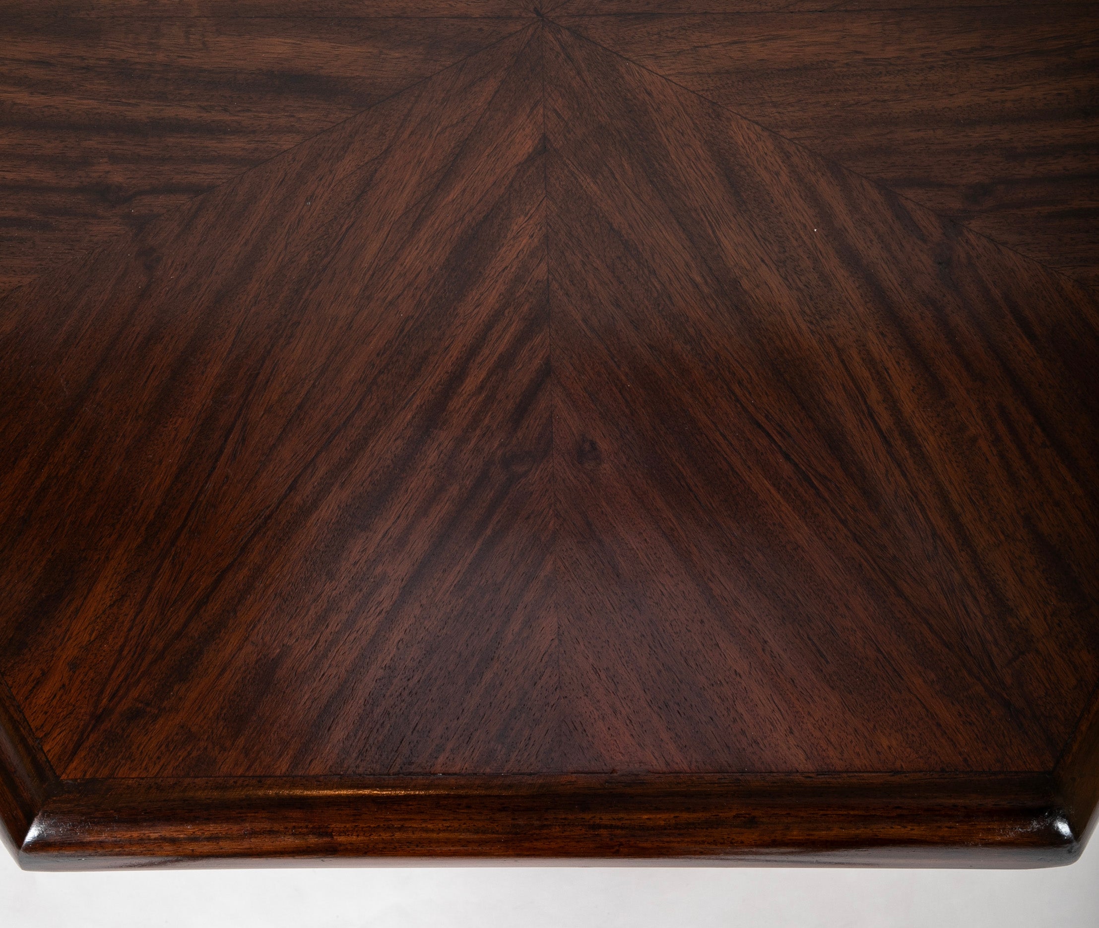 Rene Prou ( 1889 - 1947 ) Hexagonal Walnut Pedestal Table