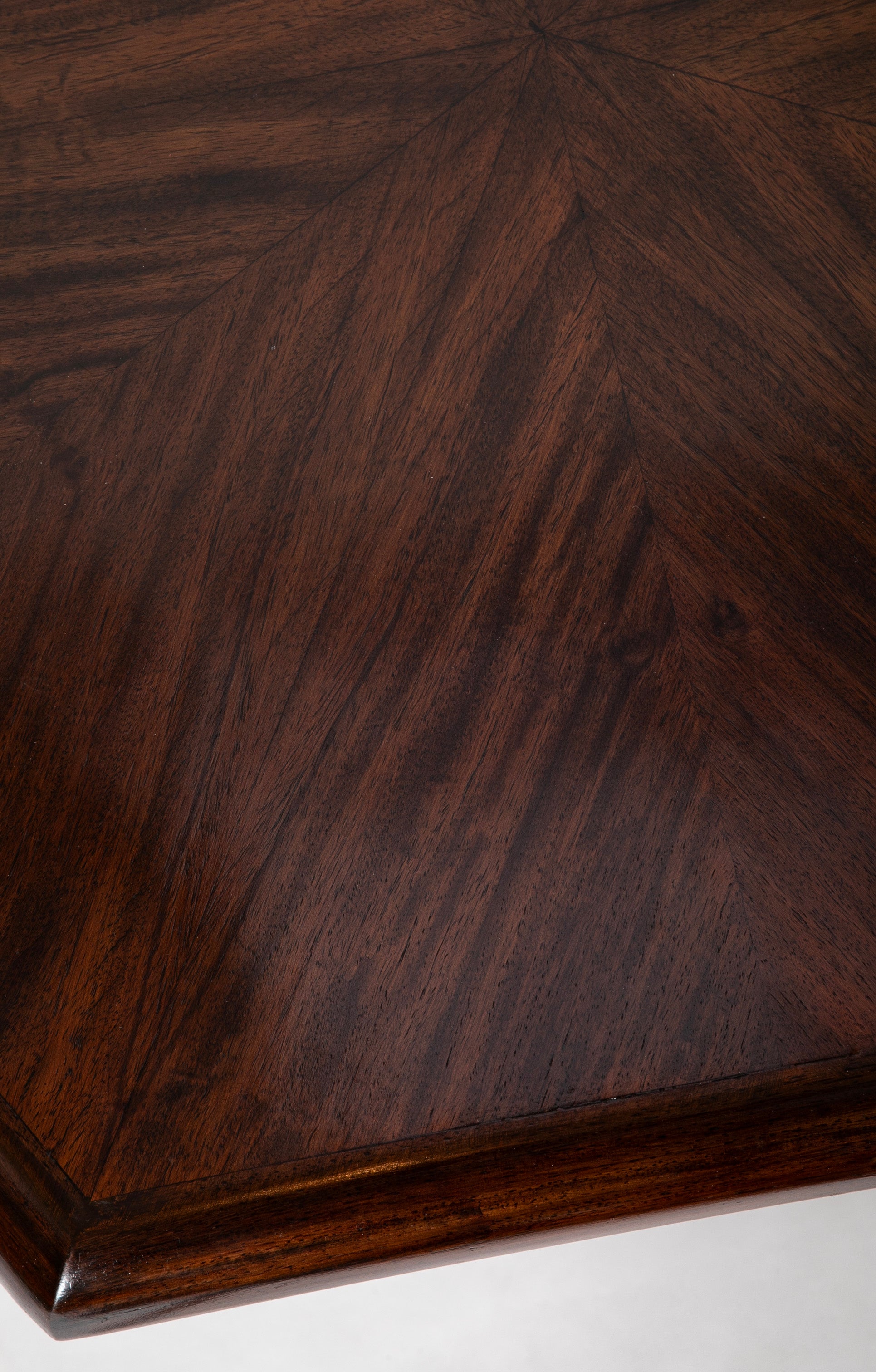 Rene Prou ( 1889 - 1947 ) Hexagonal Walnut Pedestal Table