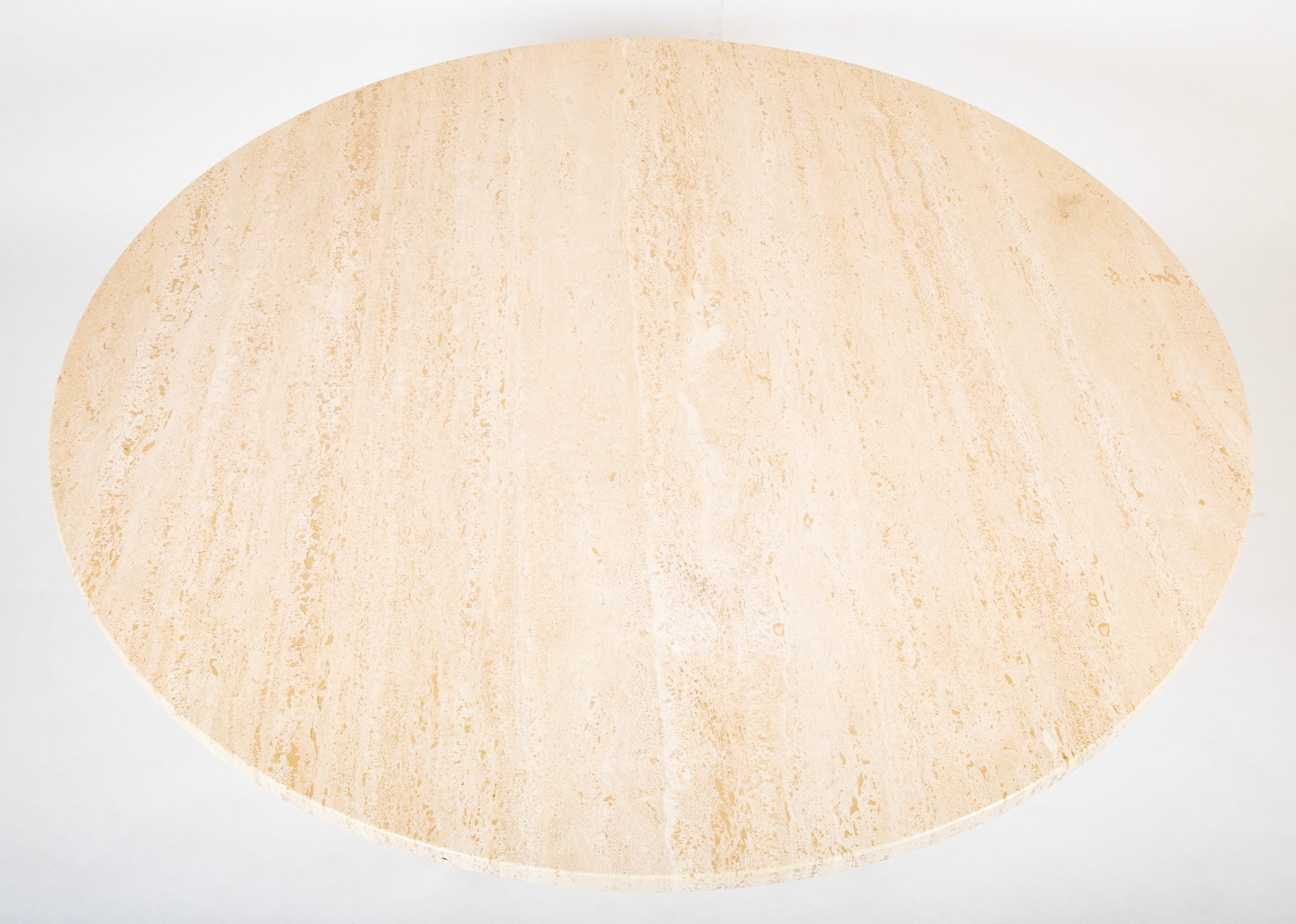 A French Round Marble Top Dining Table on Iron Base
