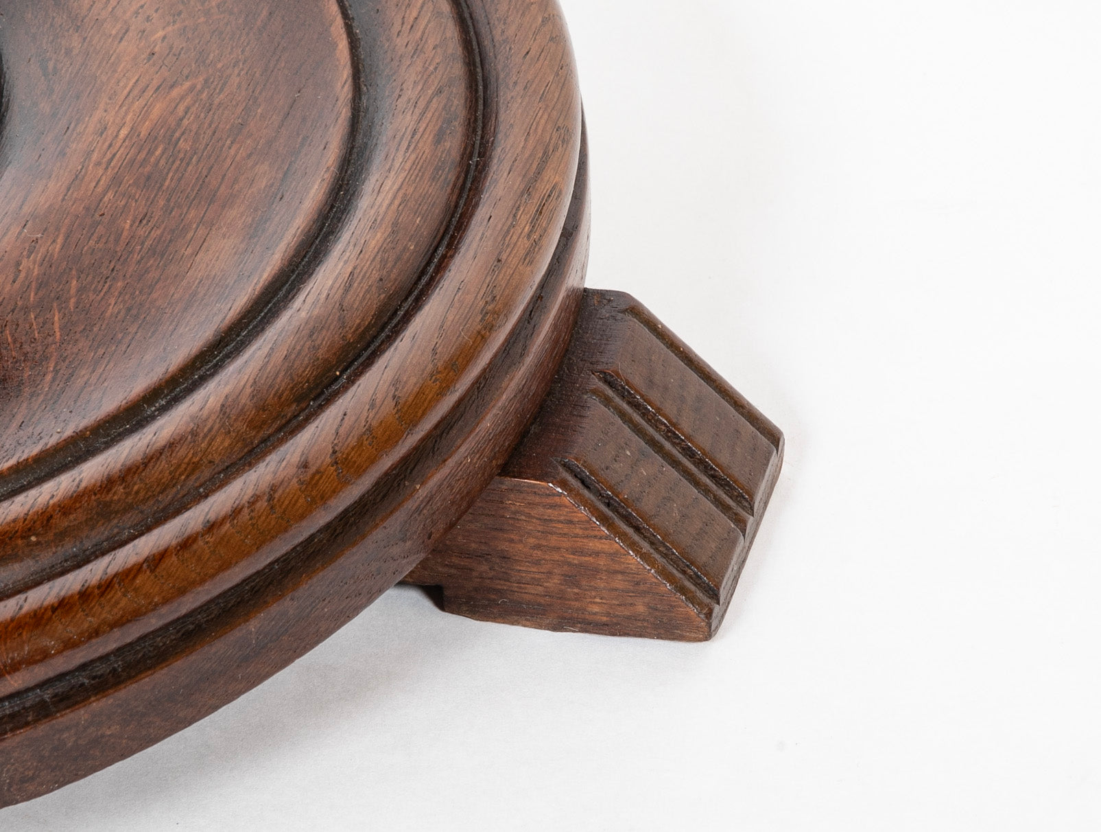 Charles Dudouyt Side Table with Turned Spool Column Pedestal