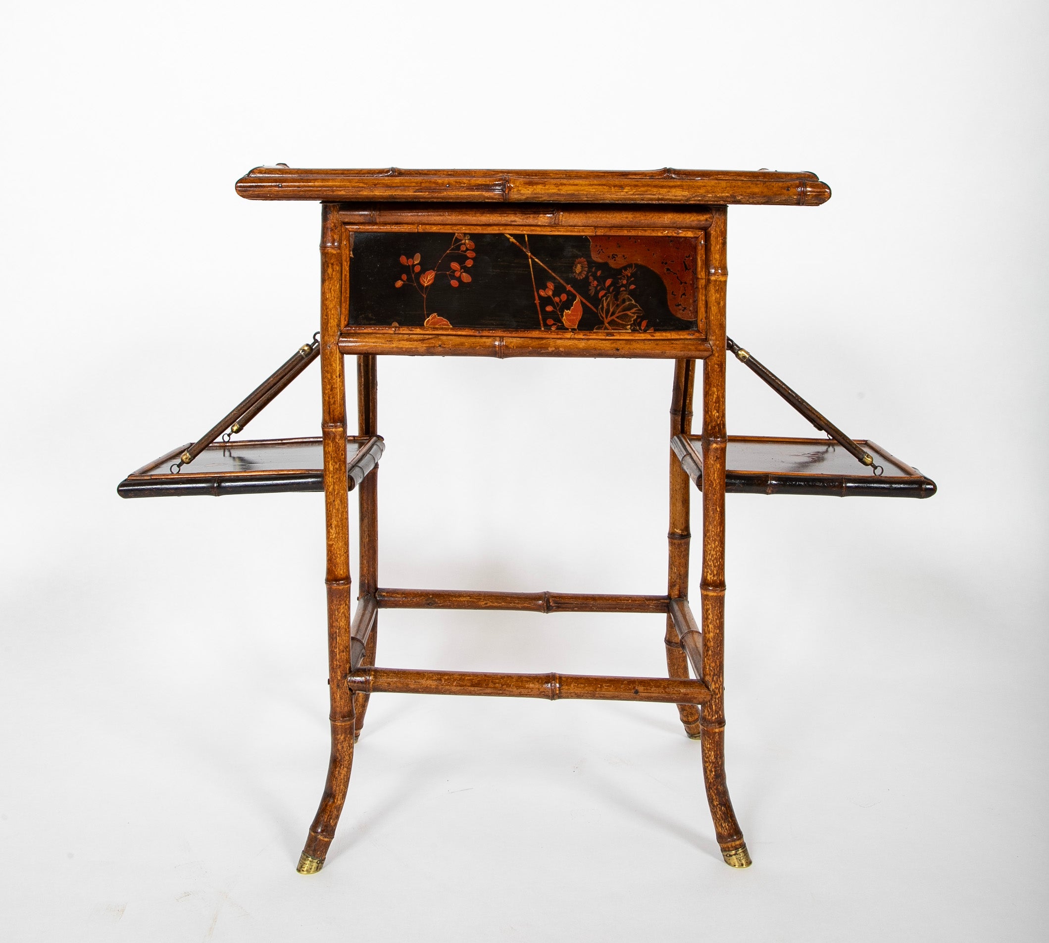 Late 19th Century English Bamboo Folding Sewing Table