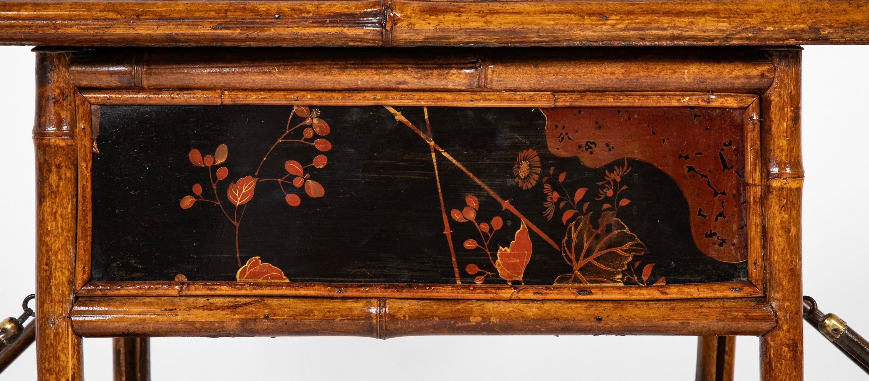 Late 19th Century English Bamboo Folding Sewing Table