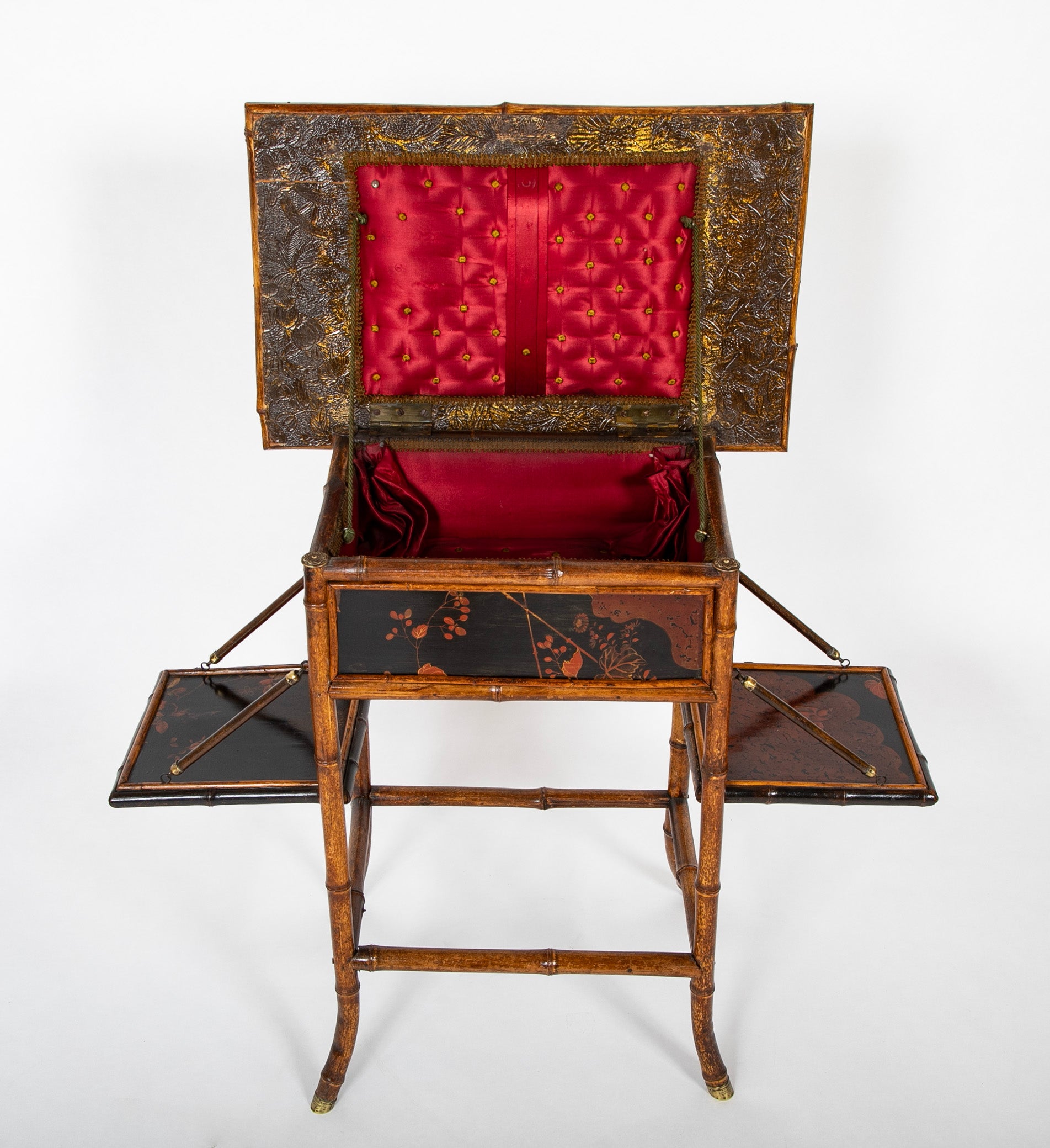 Late 19th Century English Bamboo Folding Sewing Table