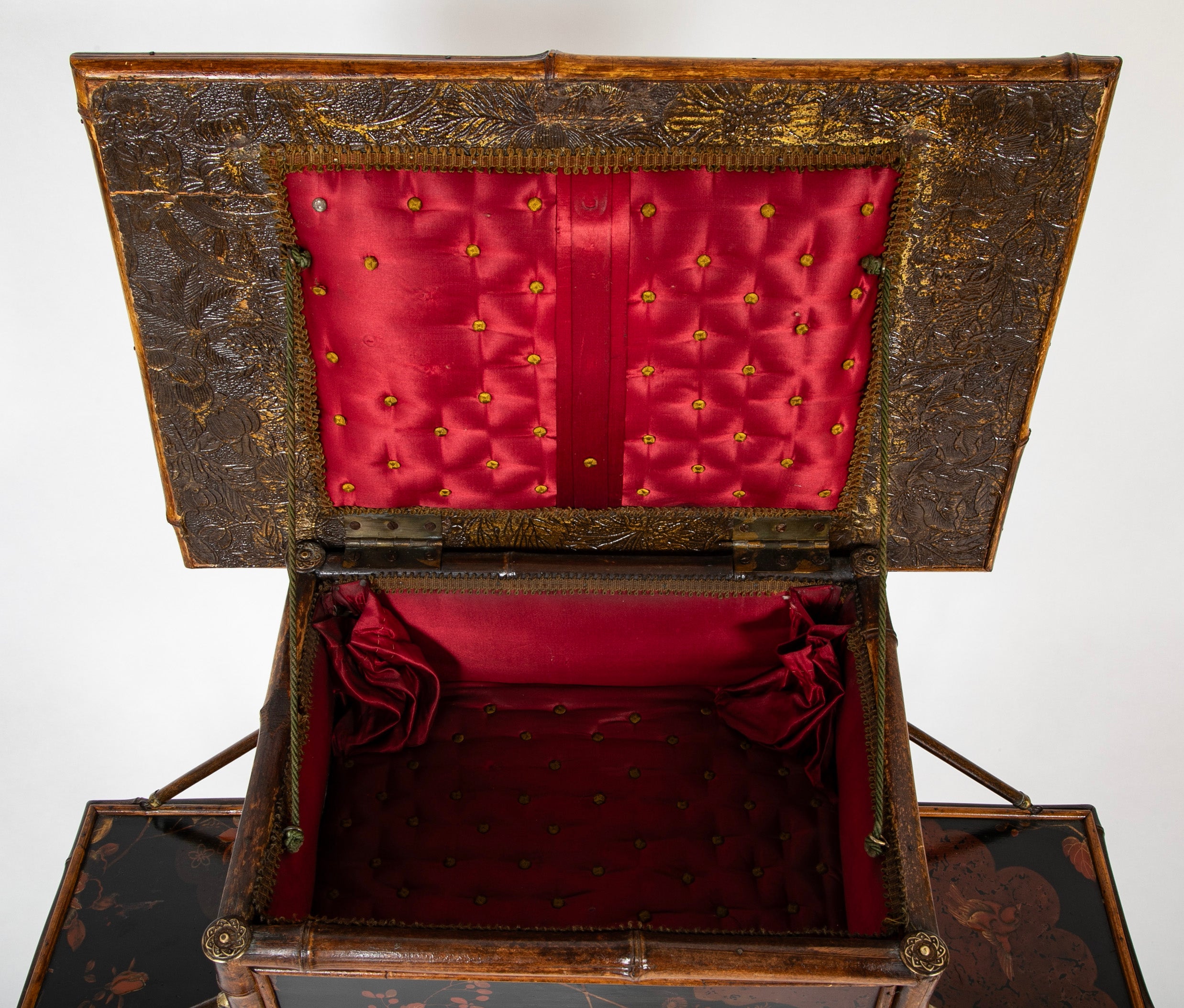 Late 19th Century English Bamboo Folding Sewing Table