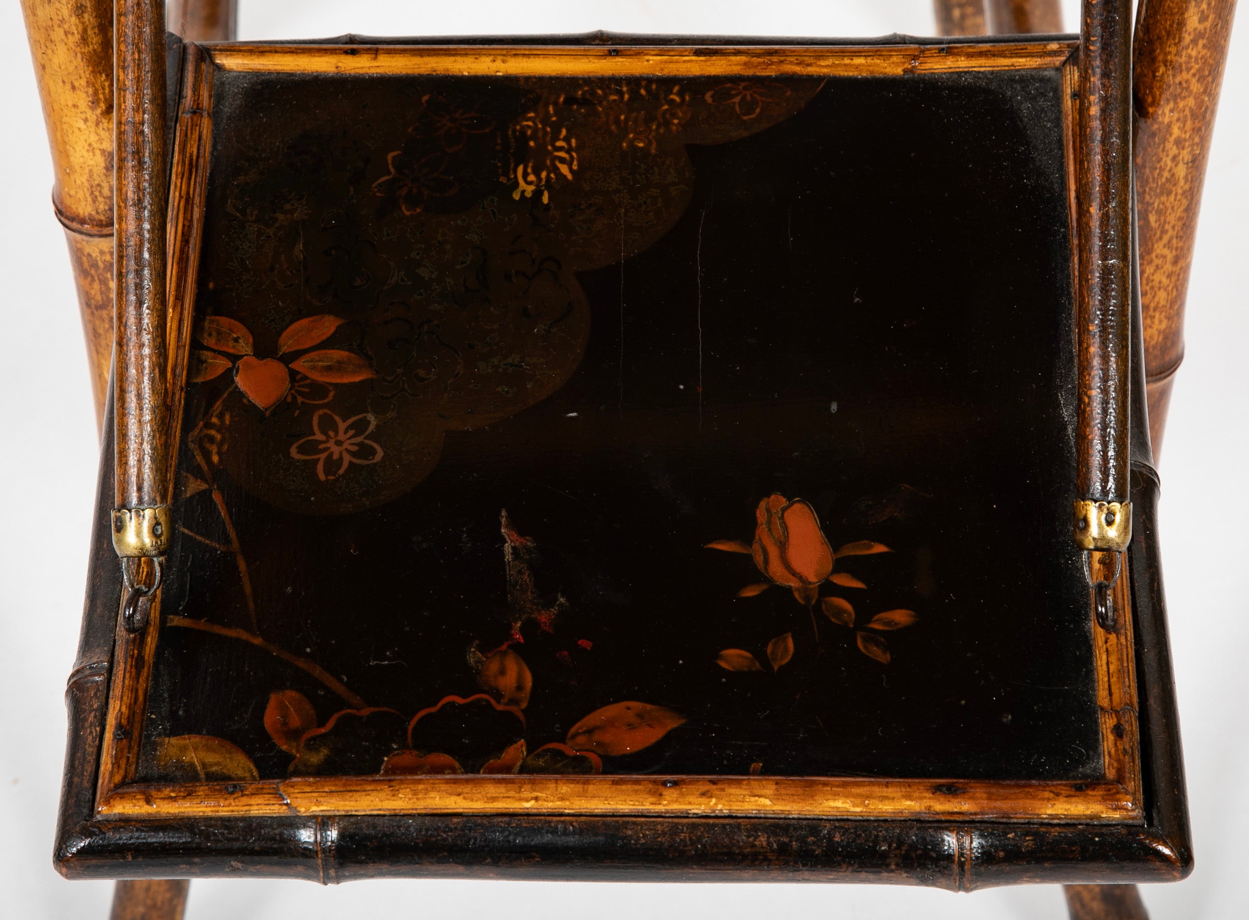 Late 19th Century English Bamboo Folding Sewing Table