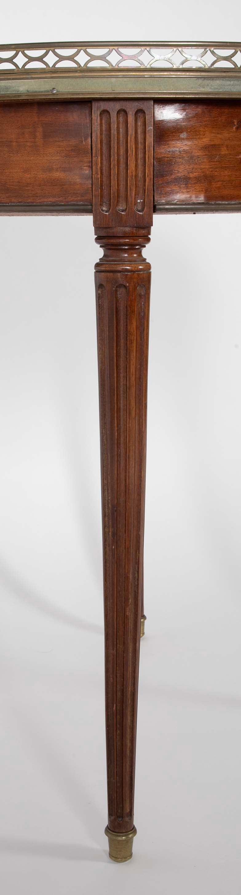 Late 19th Century Baltic Mahogany Marble Top Gueridon Table