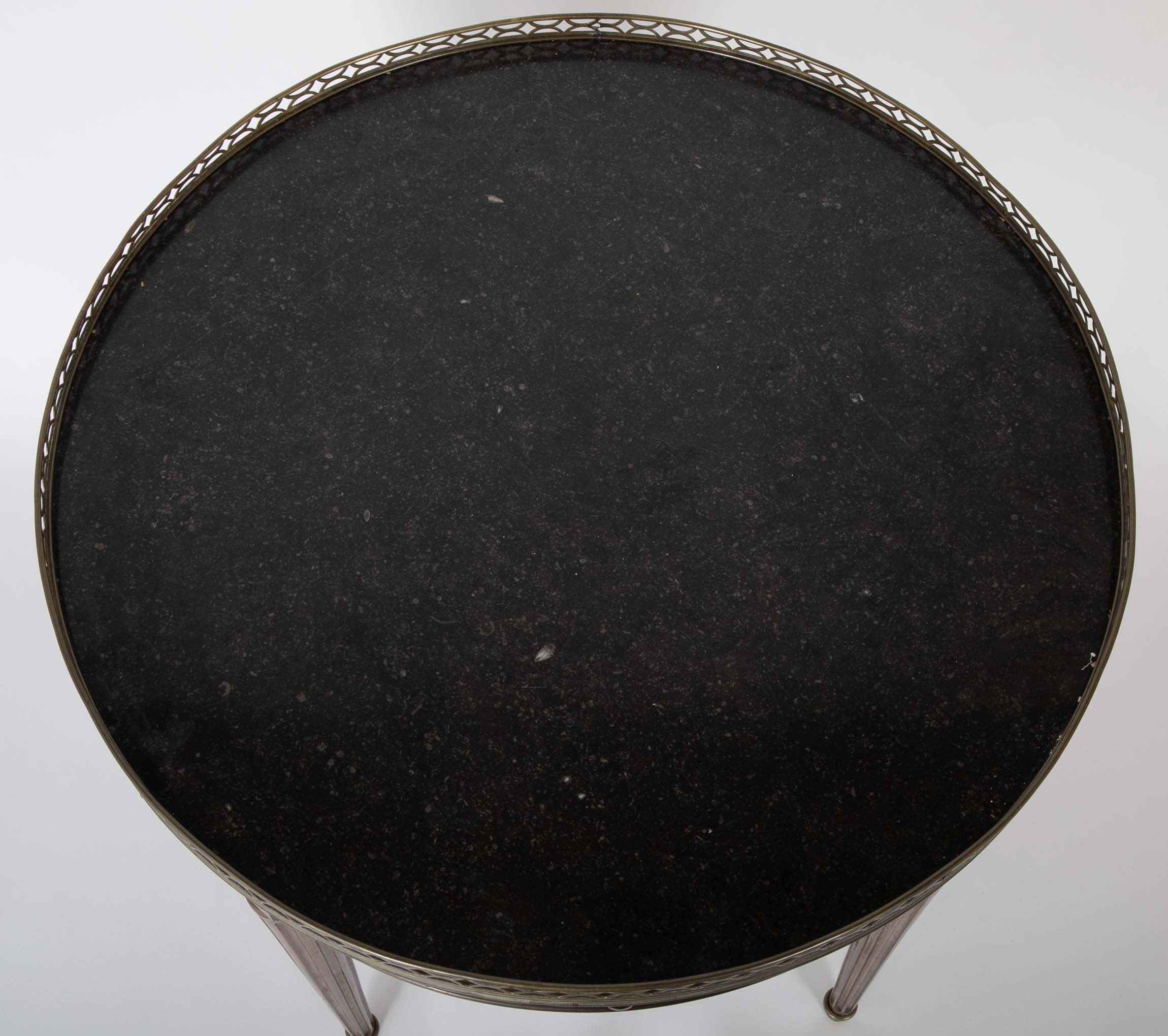 Late 19th Century Baltic Mahogany Marble Top Gueridon Table