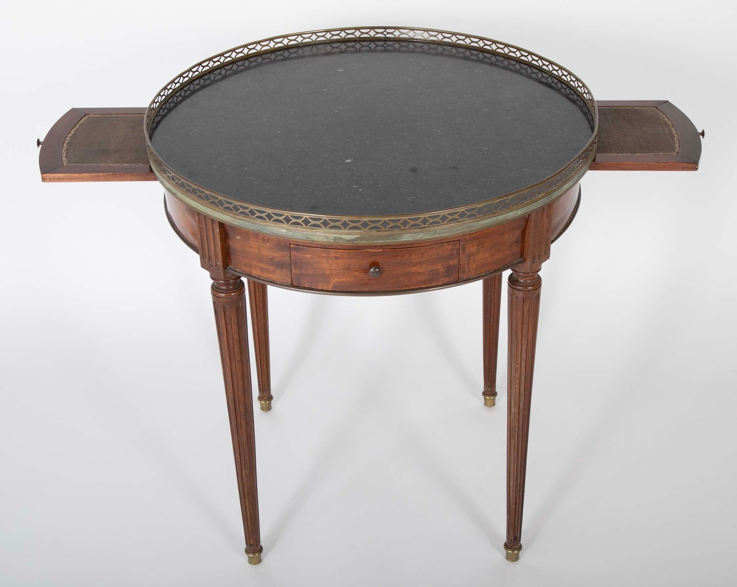 Late 19th Century Baltic Mahogany Marble Top Gueridon Table