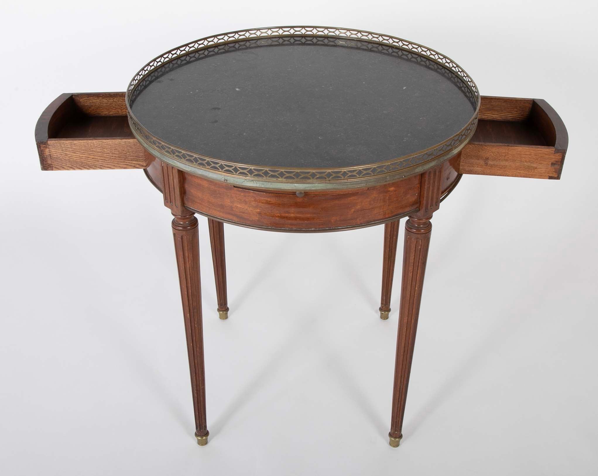 Late 19th Century Baltic Mahogany Marble Top Gueridon Table