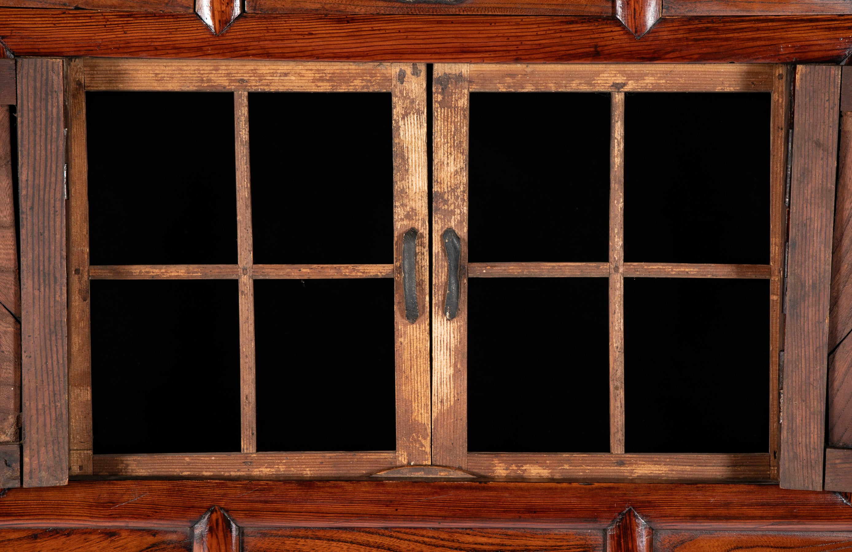 20th Century Korean Elmwood Cabinet with Iron Mountings