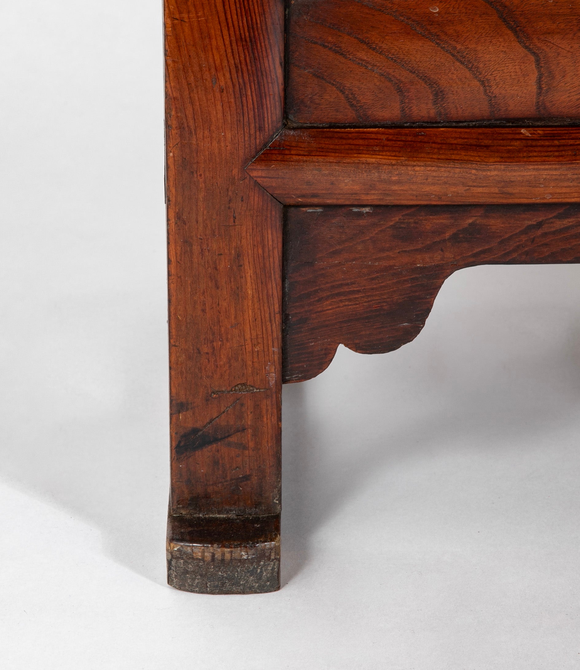 20th Century Korean Elmwood Cabinet with Iron Mountings