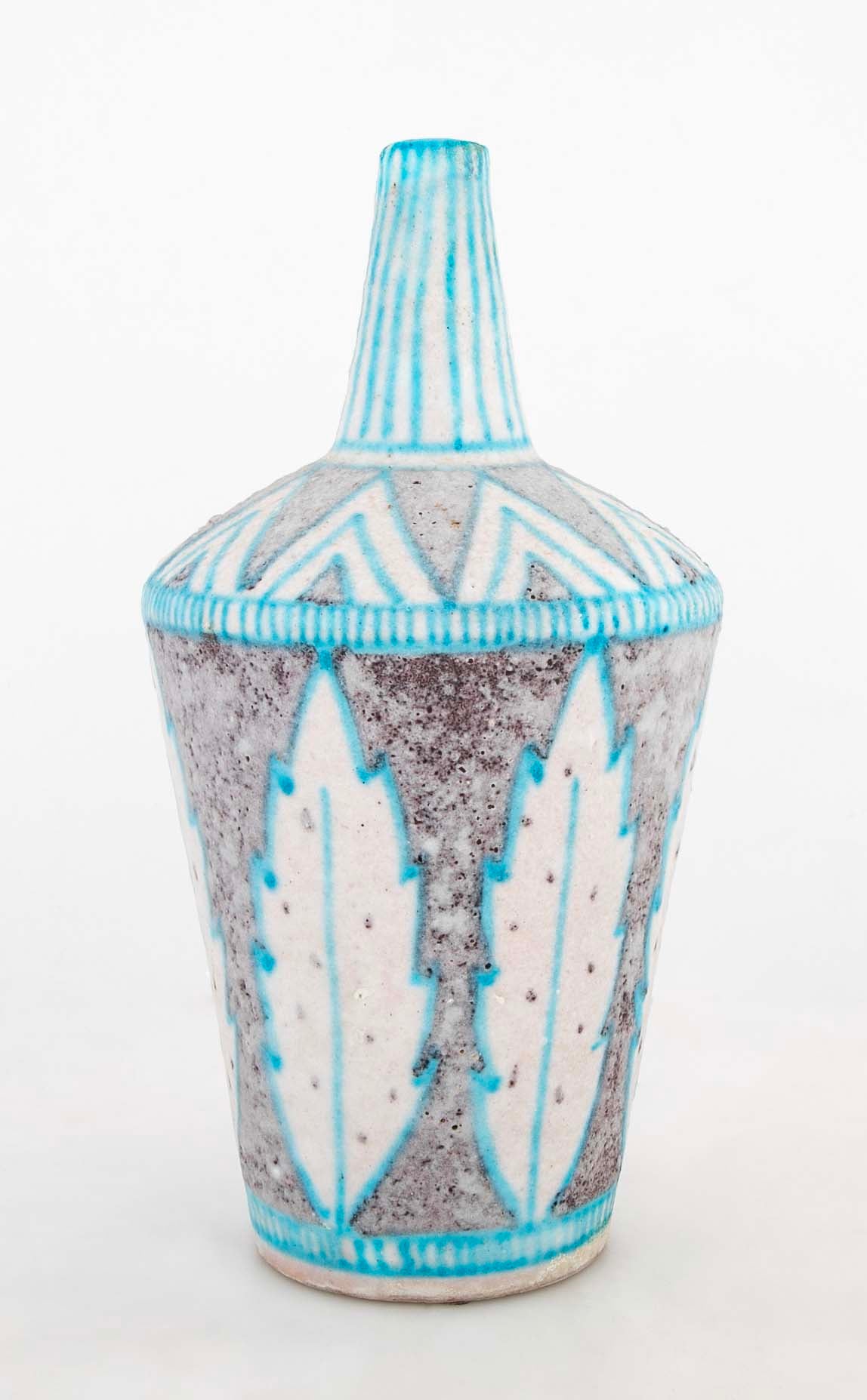 Mid-Century Glazed Italian Stoneware Vase by C.A.S Vietri