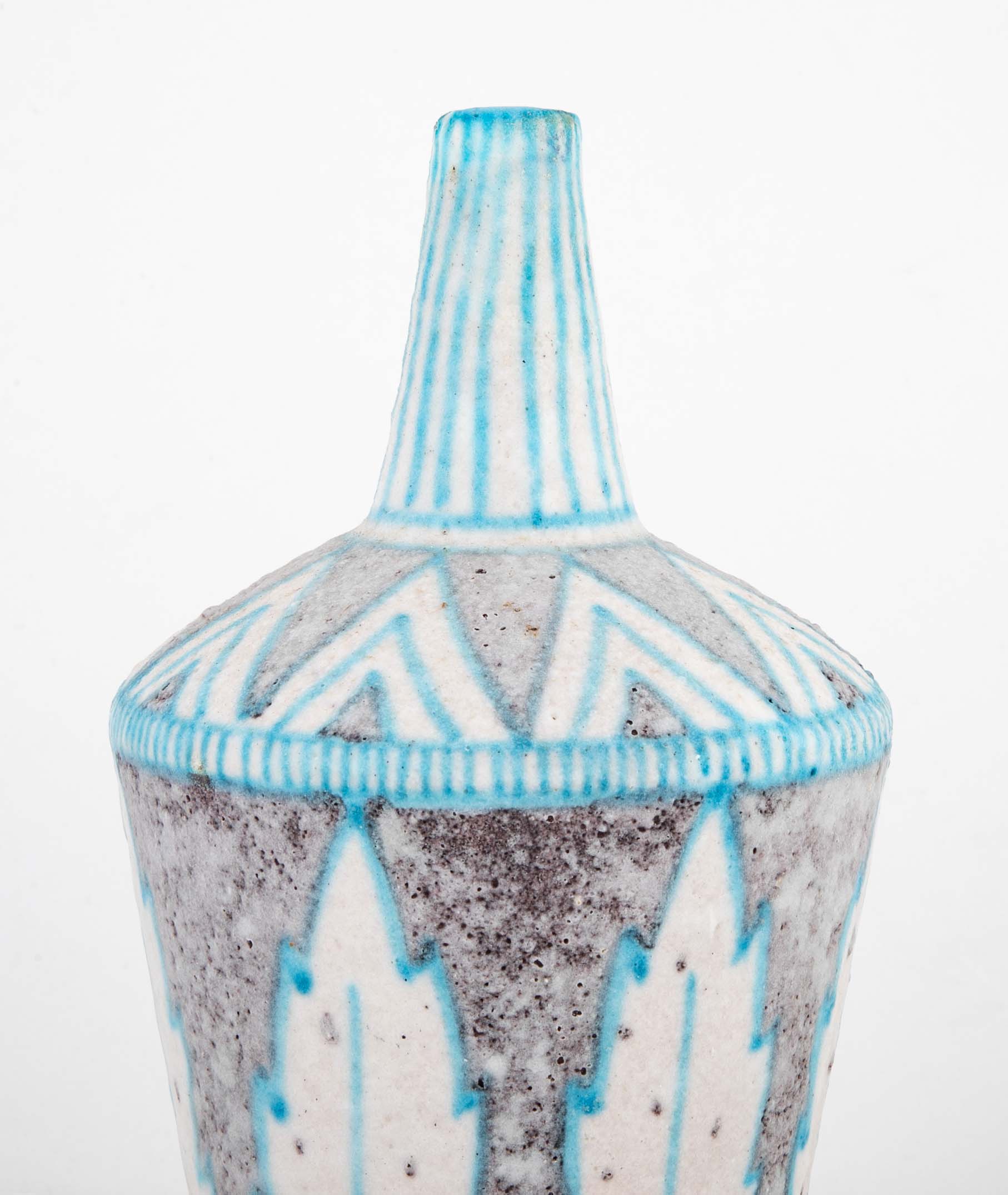 Mid-Century Glazed Italian Stoneware Vase by C.A.S Vietri