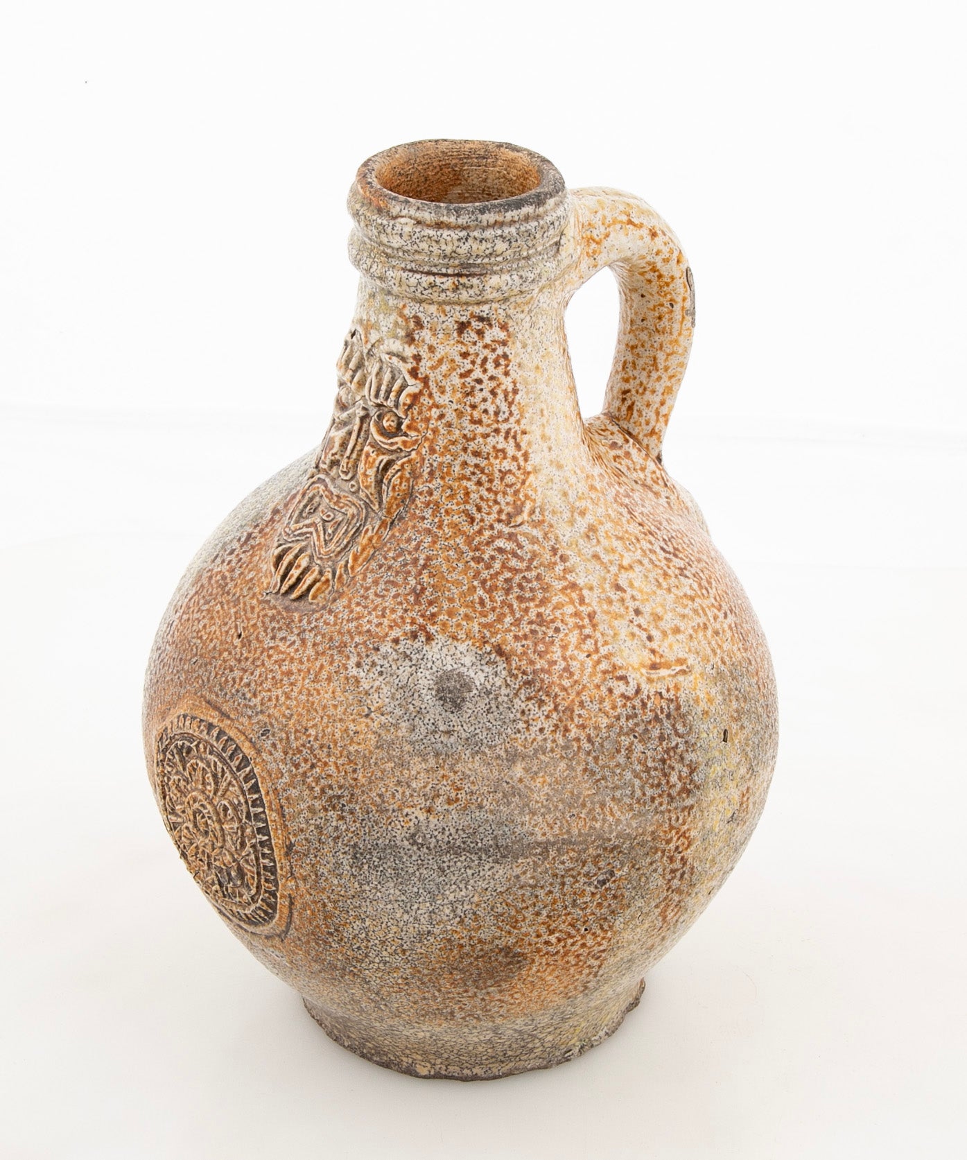 A Late 17th / Early 18th Century Salt Glazed Earthenware Jug
