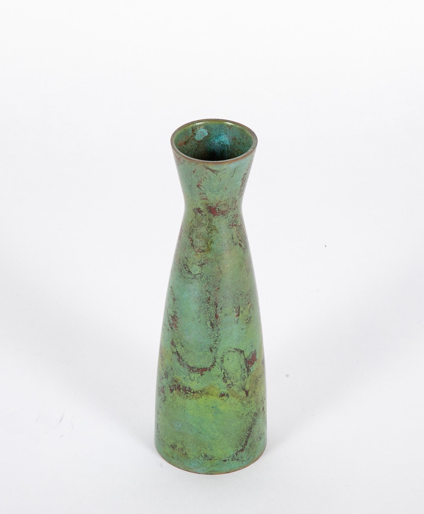 Hasegawa Yoshihisa Green Patinated Bronze Vase