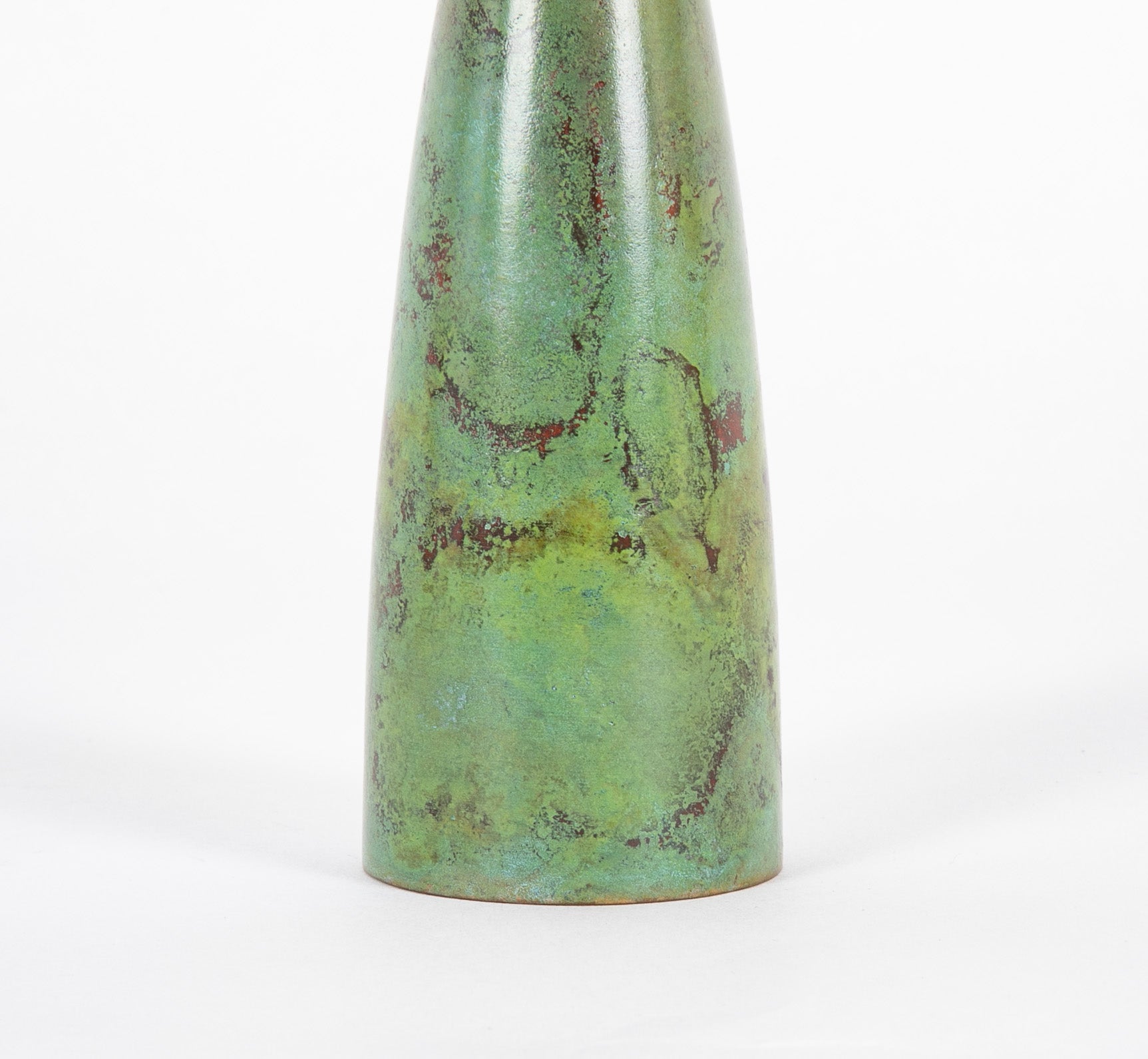 Hasegawa Yoshihisa Green Patinated Bronze Vase