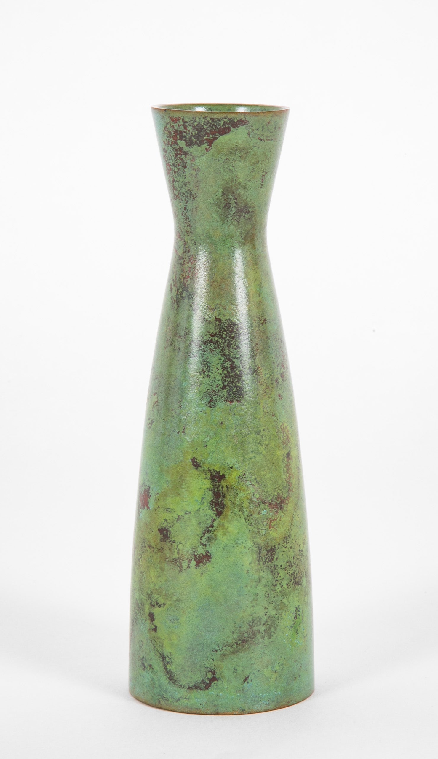 Hasegawa Yoshihisa Green Patinated Bronze Vase