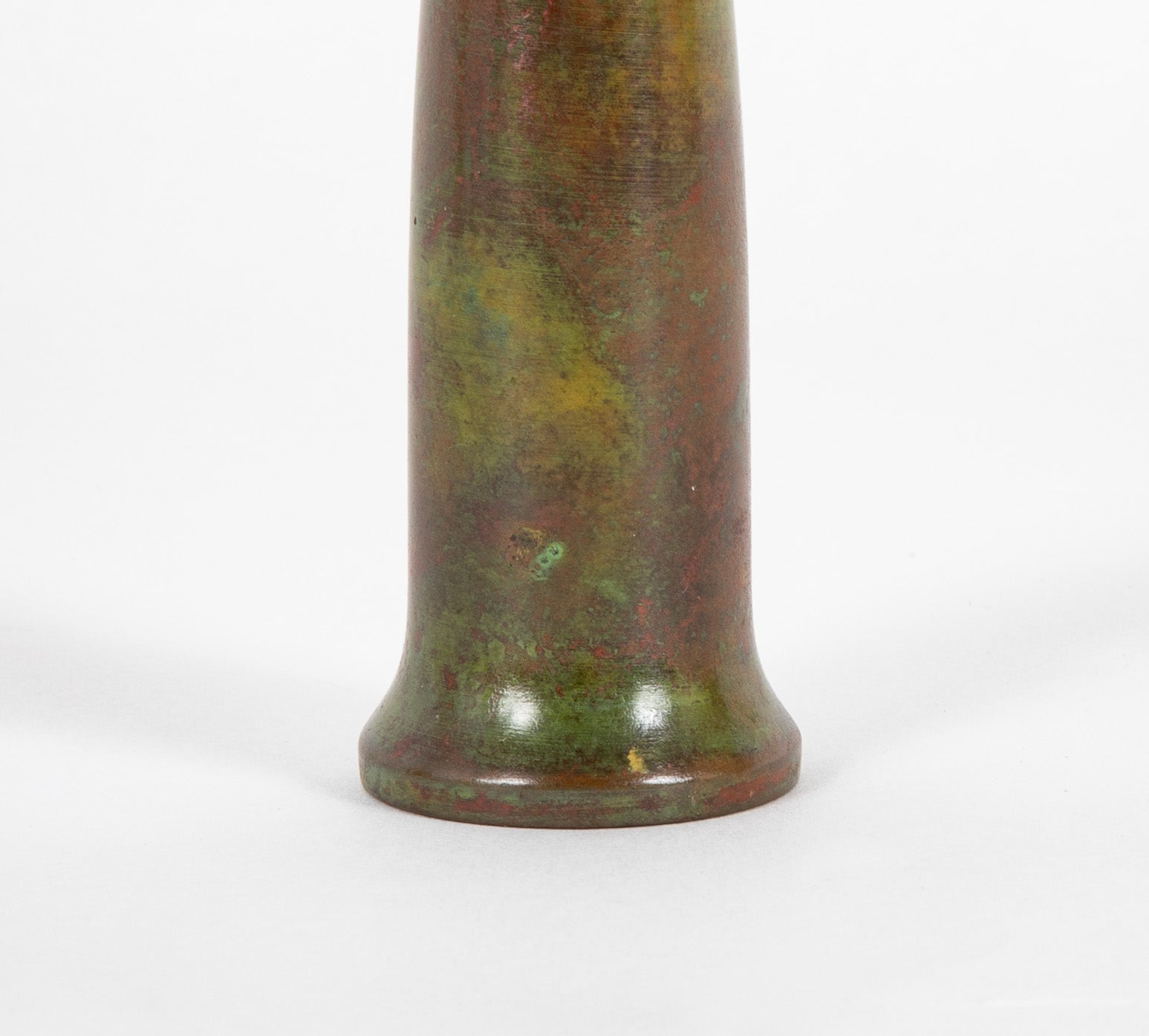 Hasegawa Yoshihisa Patinated Bronze with Green Vase