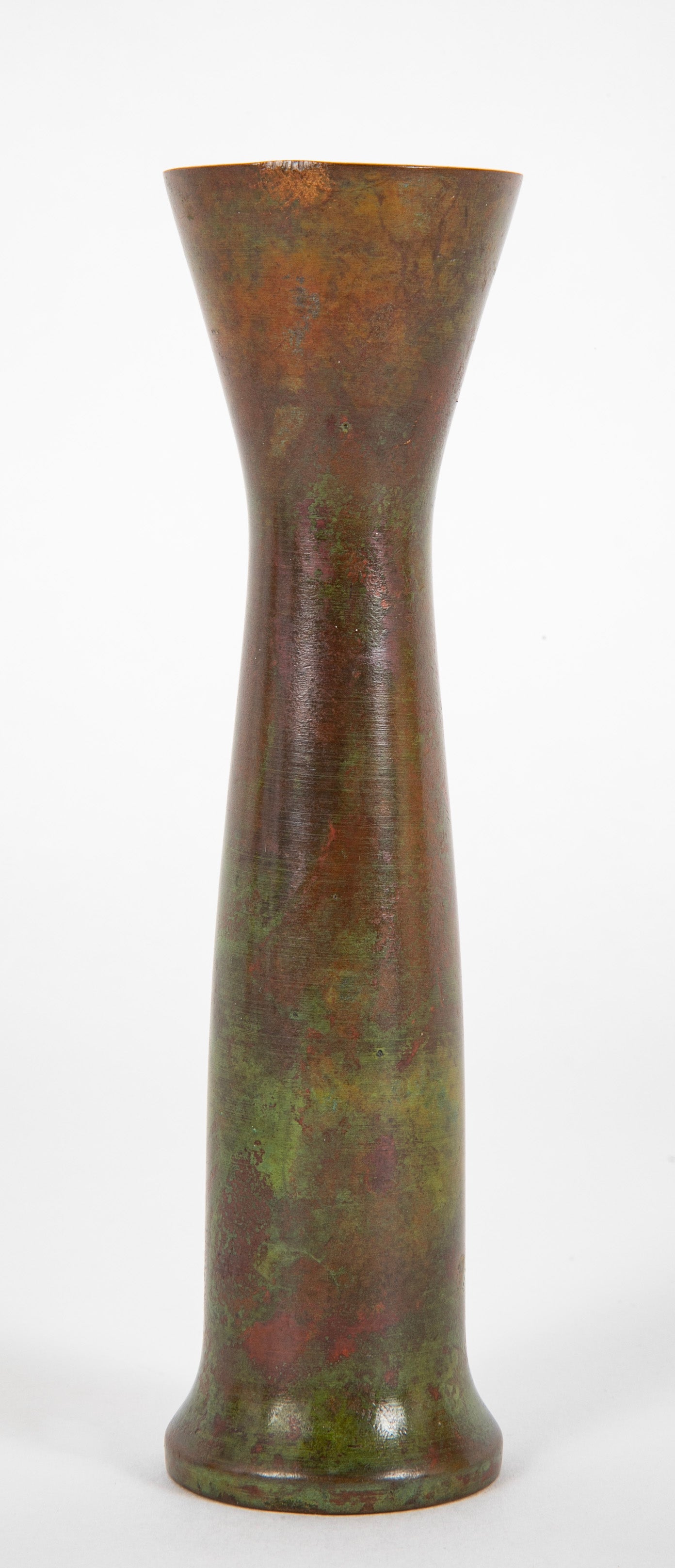 Hasegawa Yoshihisa Patinated Bronze with Green Vase