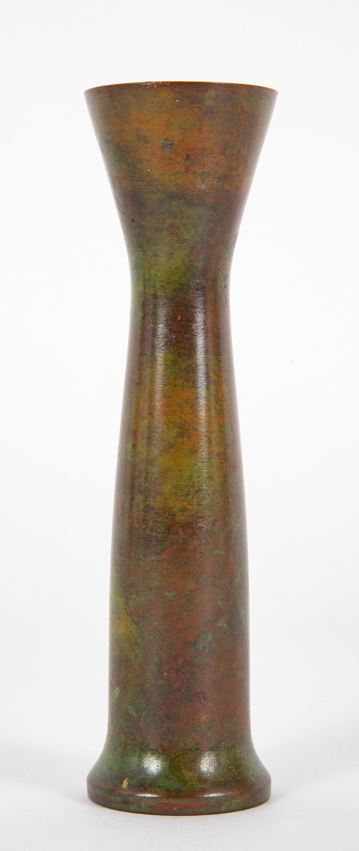 Hasegawa Yoshihisa Patinated Bronze with Green Vase