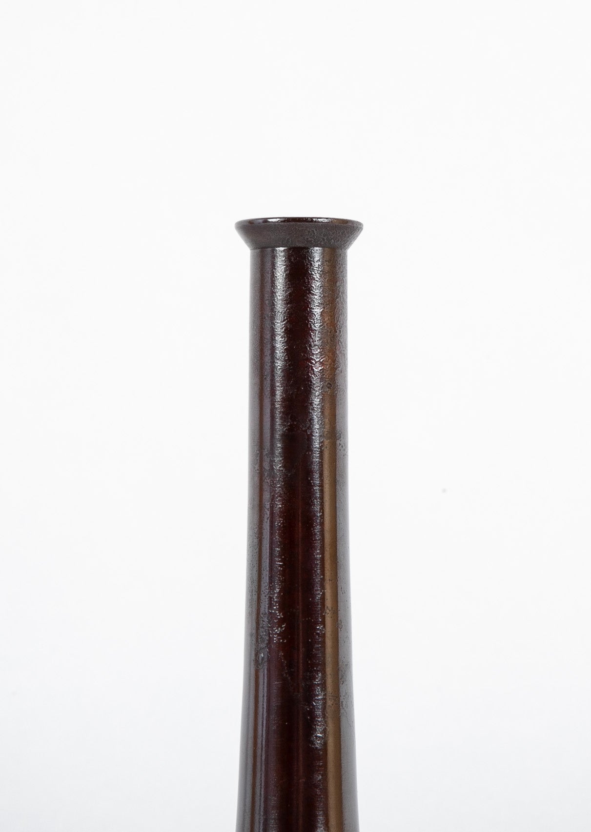 Nakajima Yasumi II Patinated Bronze Bottle Vase with Box