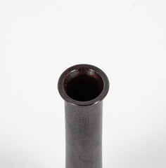 Nakajima Yasumi II Patinated Bronze Bottle Vase with Box