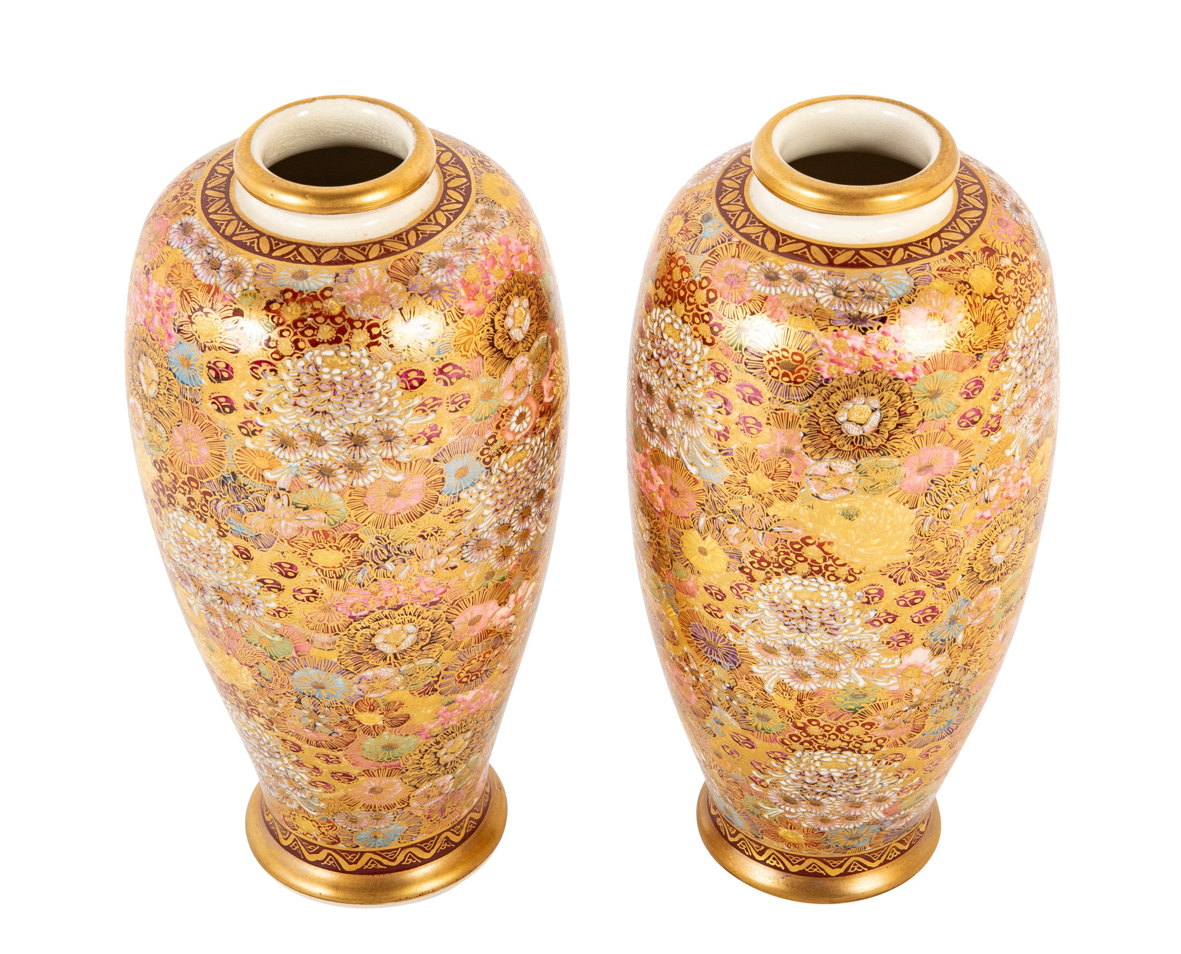 A Pair of Late 19th Century Satsuma Vases