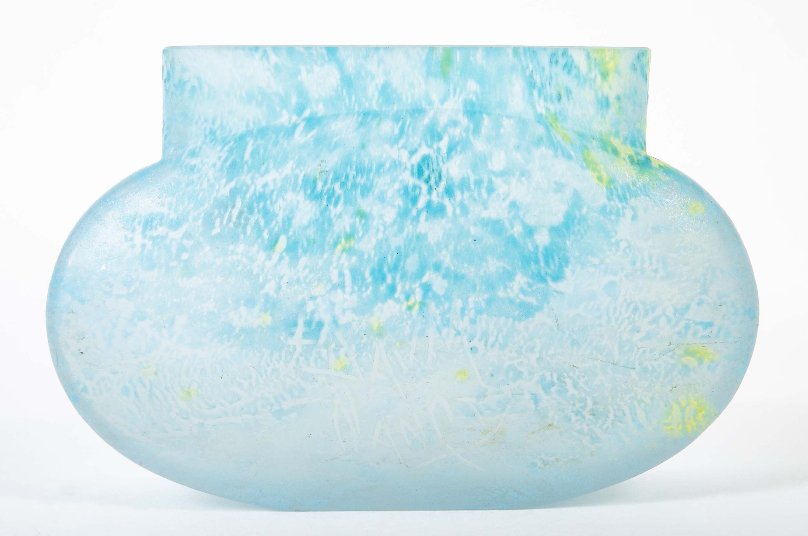 Daum, Nancy Art Glass Vase in Pillow Form