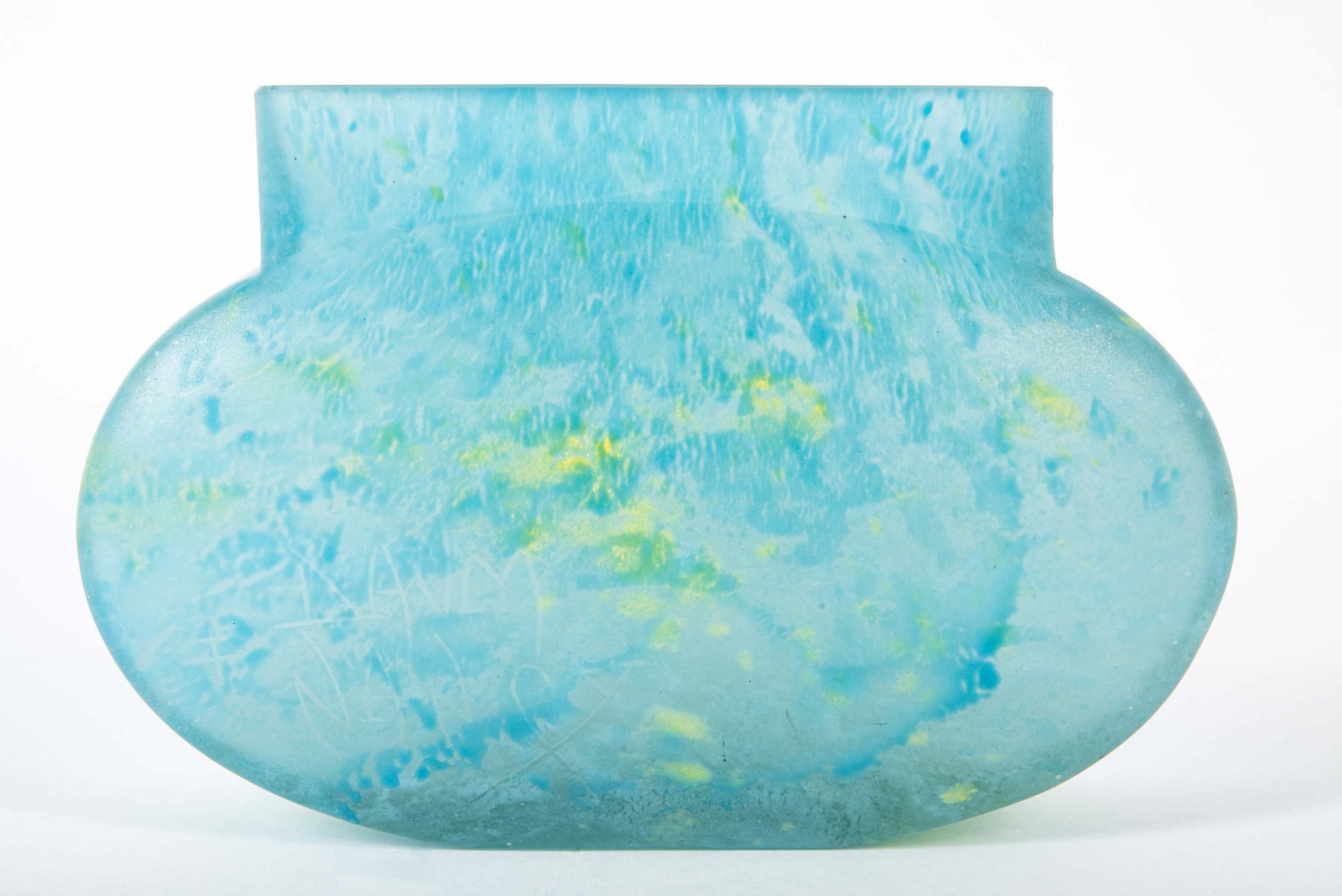 Daum, Nancy Art Glass Vase in Pillow Form