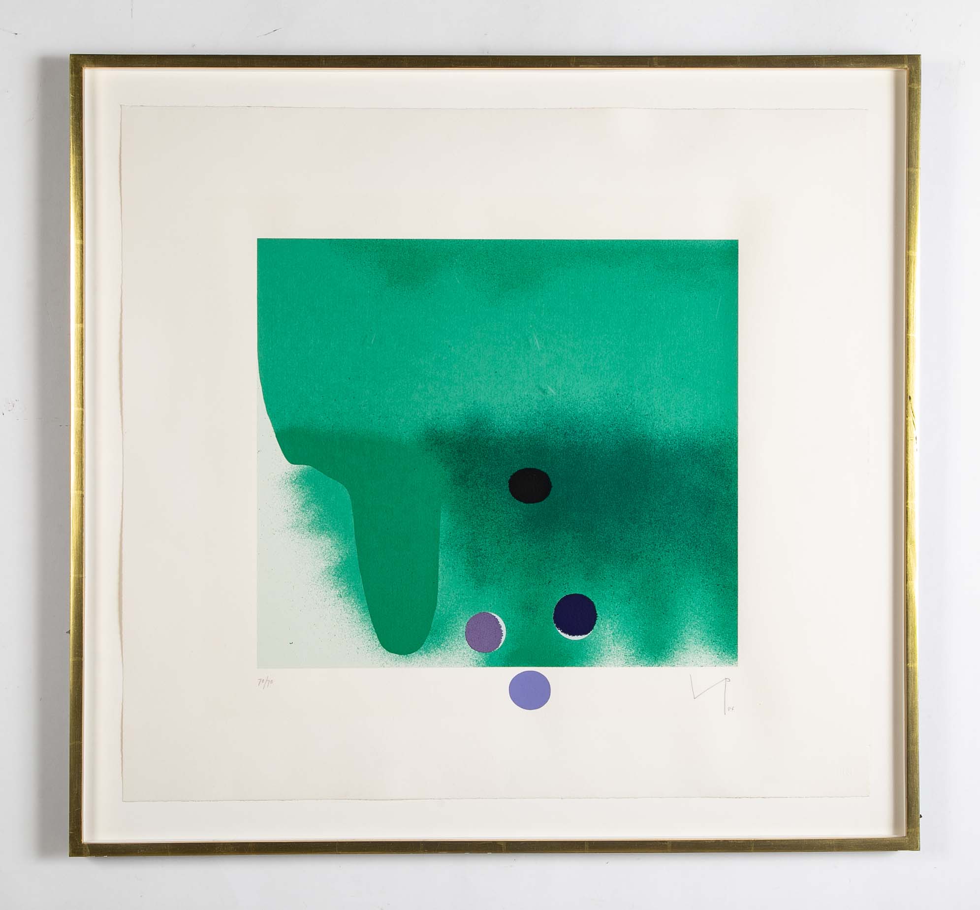 "Green Darkness" Screenprint by Victor Pasmore