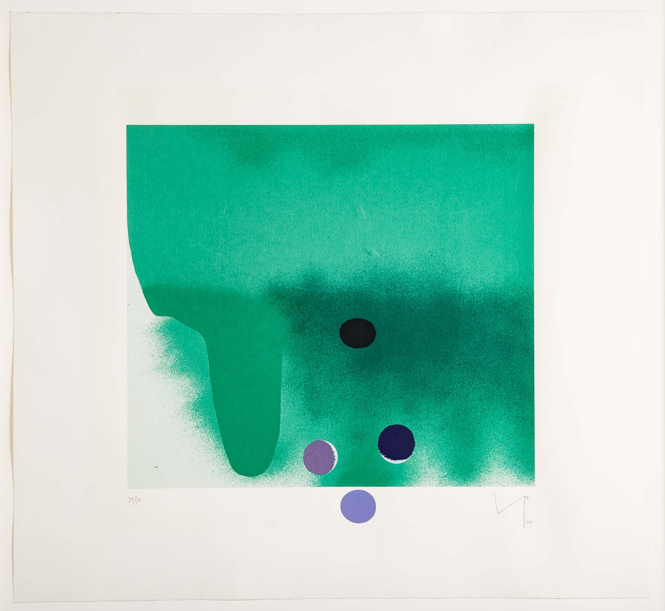 "Green Darkness" Screenprint by Victor Pasmore