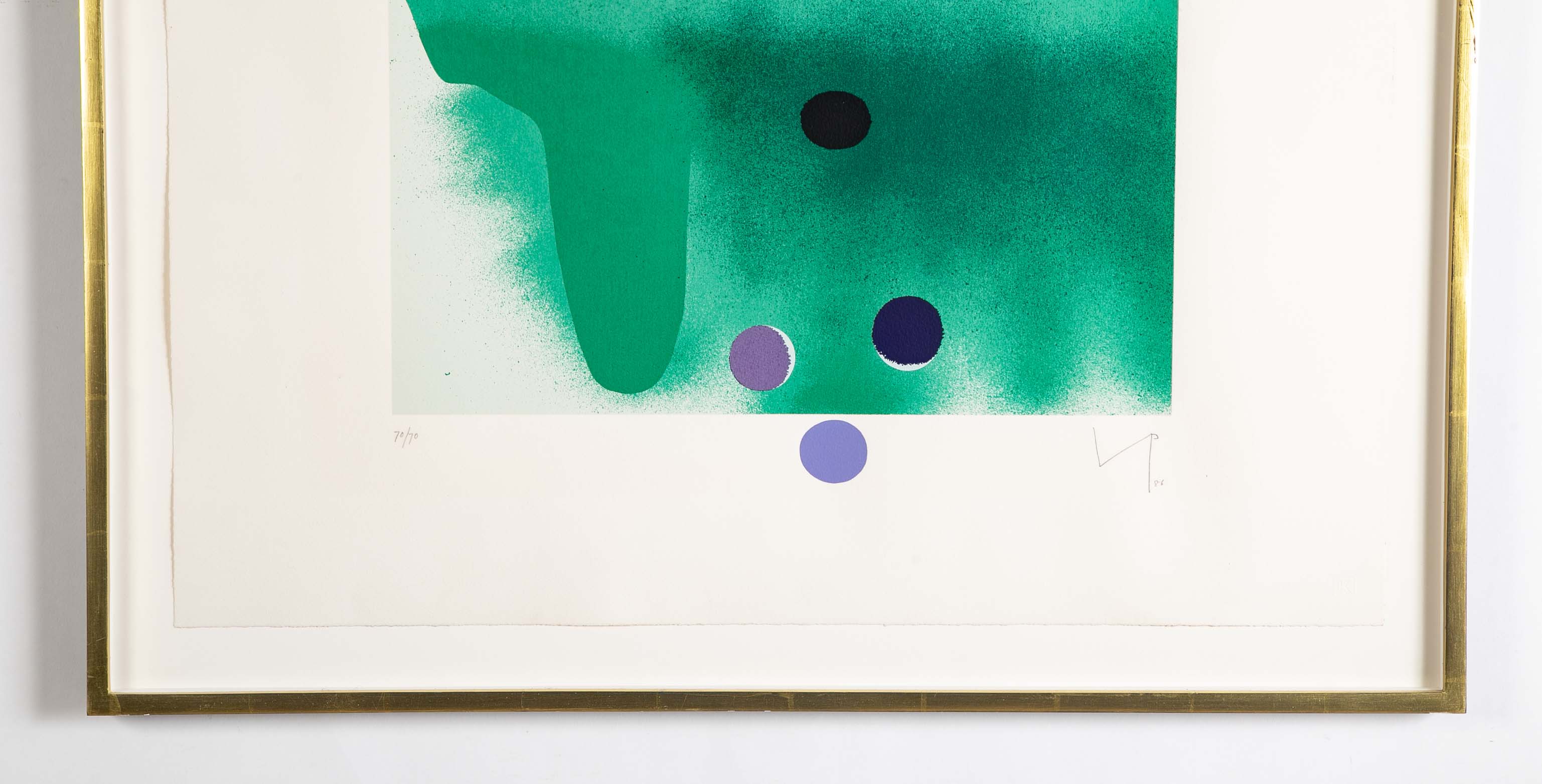 "Green Darkness" Screenprint by Victor Pasmore