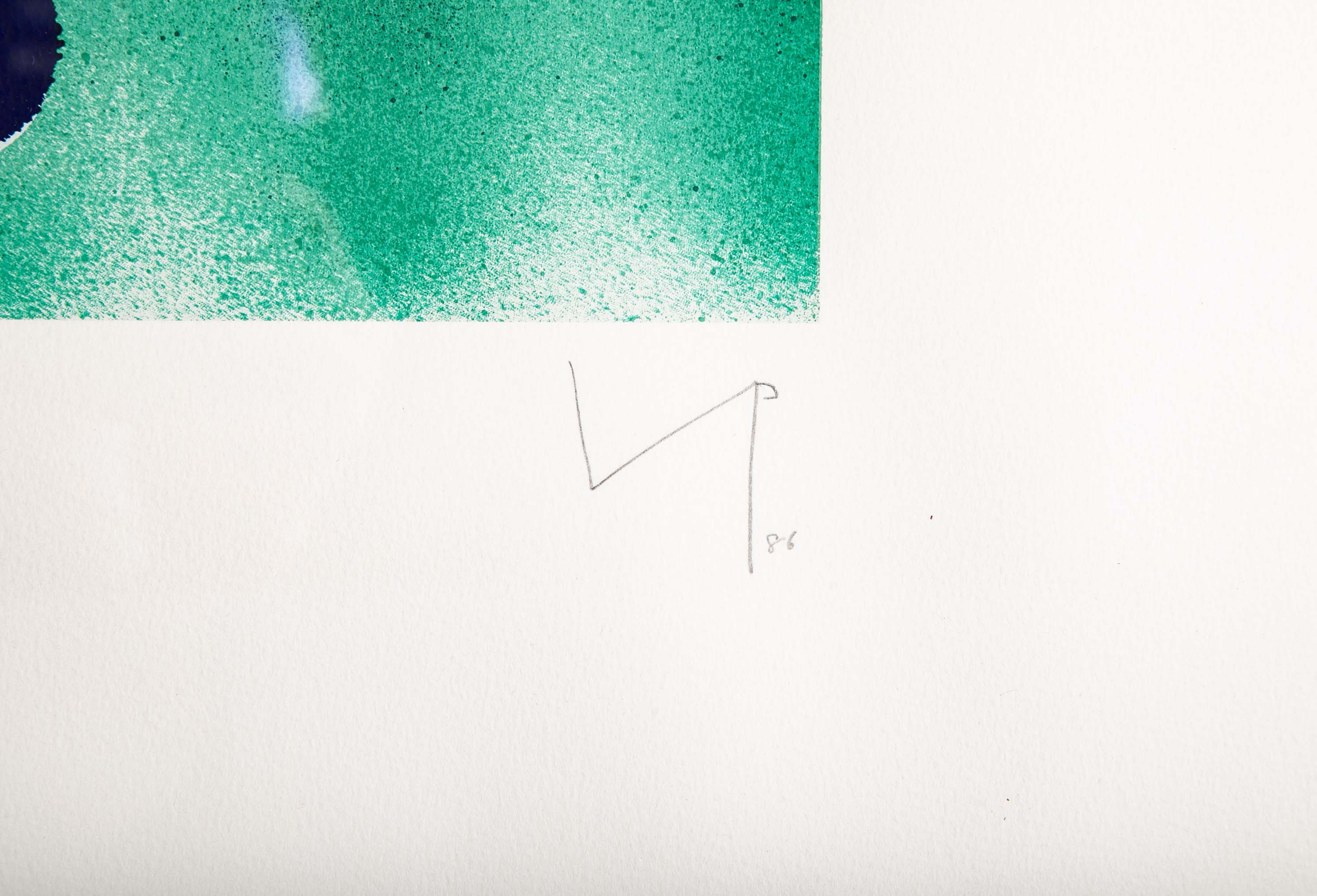 "Green Darkness" Screenprint by Victor Pasmore
