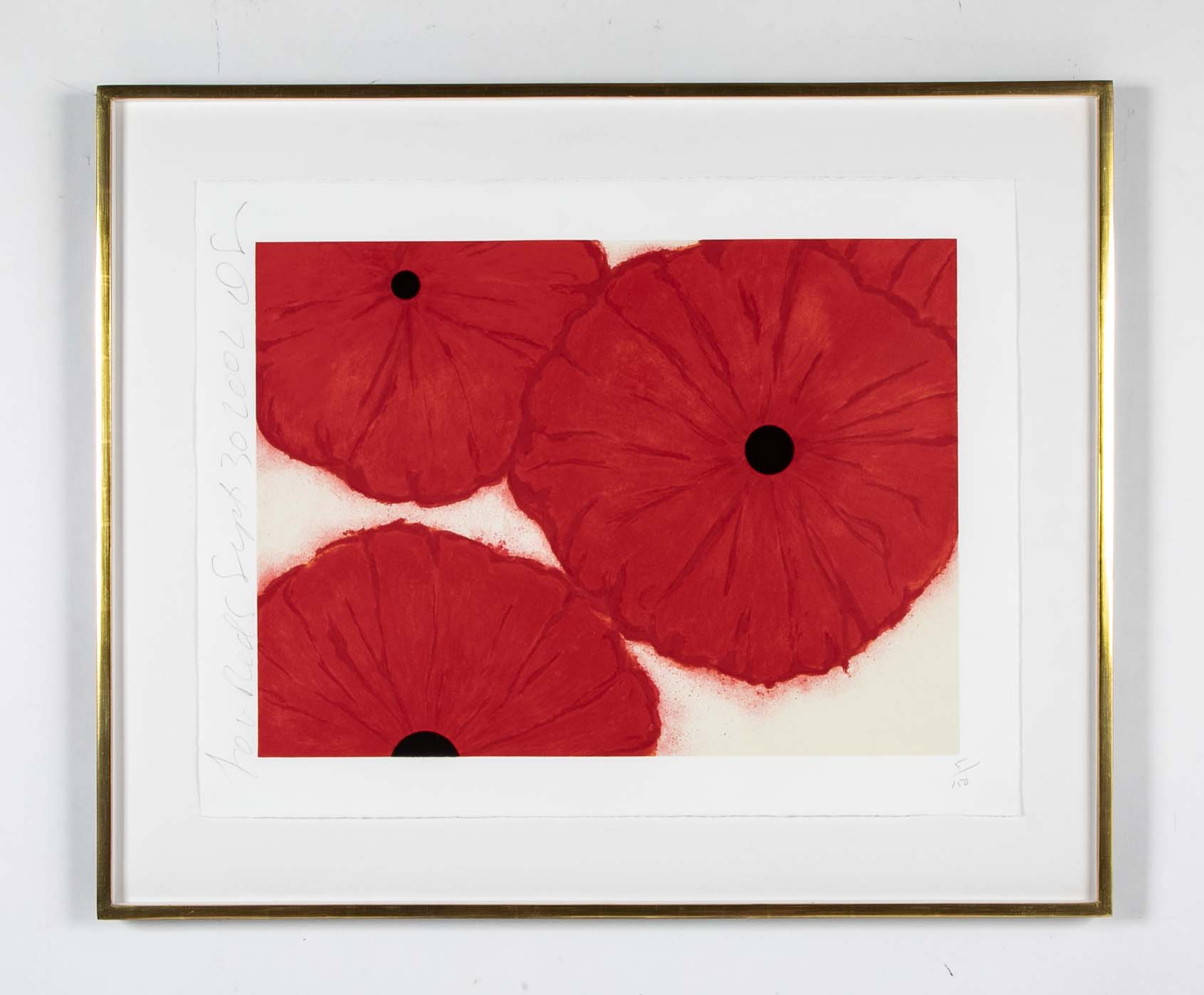 "4 Reds, 2002" Screen Print in Colors by Donald Sultan 5/150