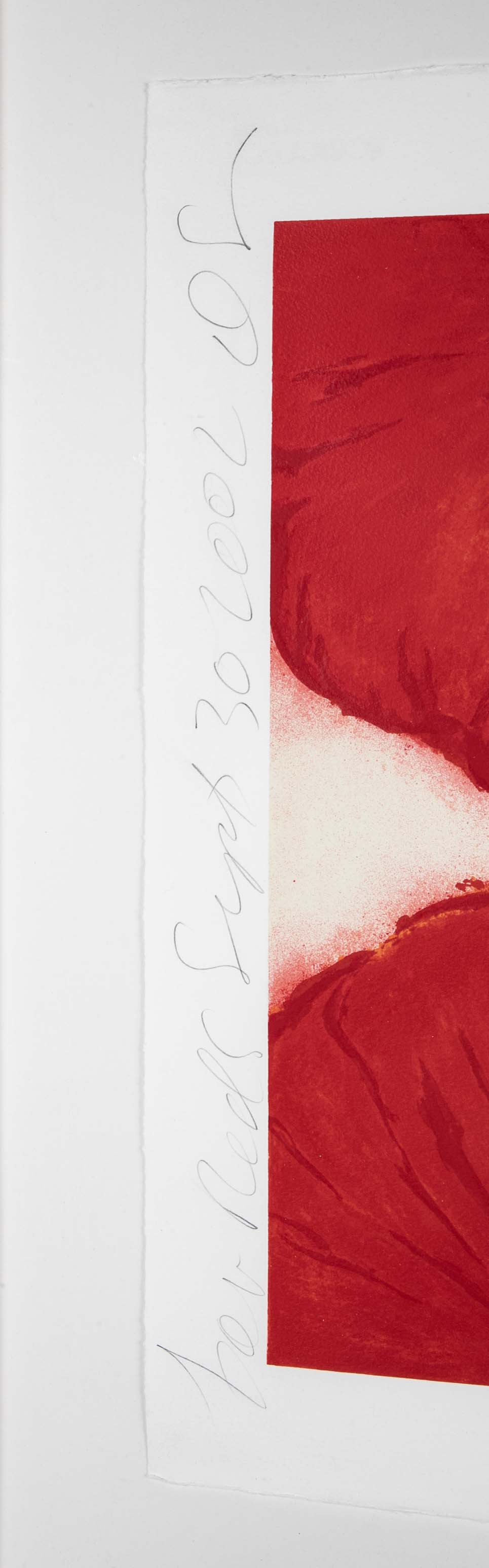 "4 Reds, 2002" Screen Print in Colors by Donald Sultan 5/150