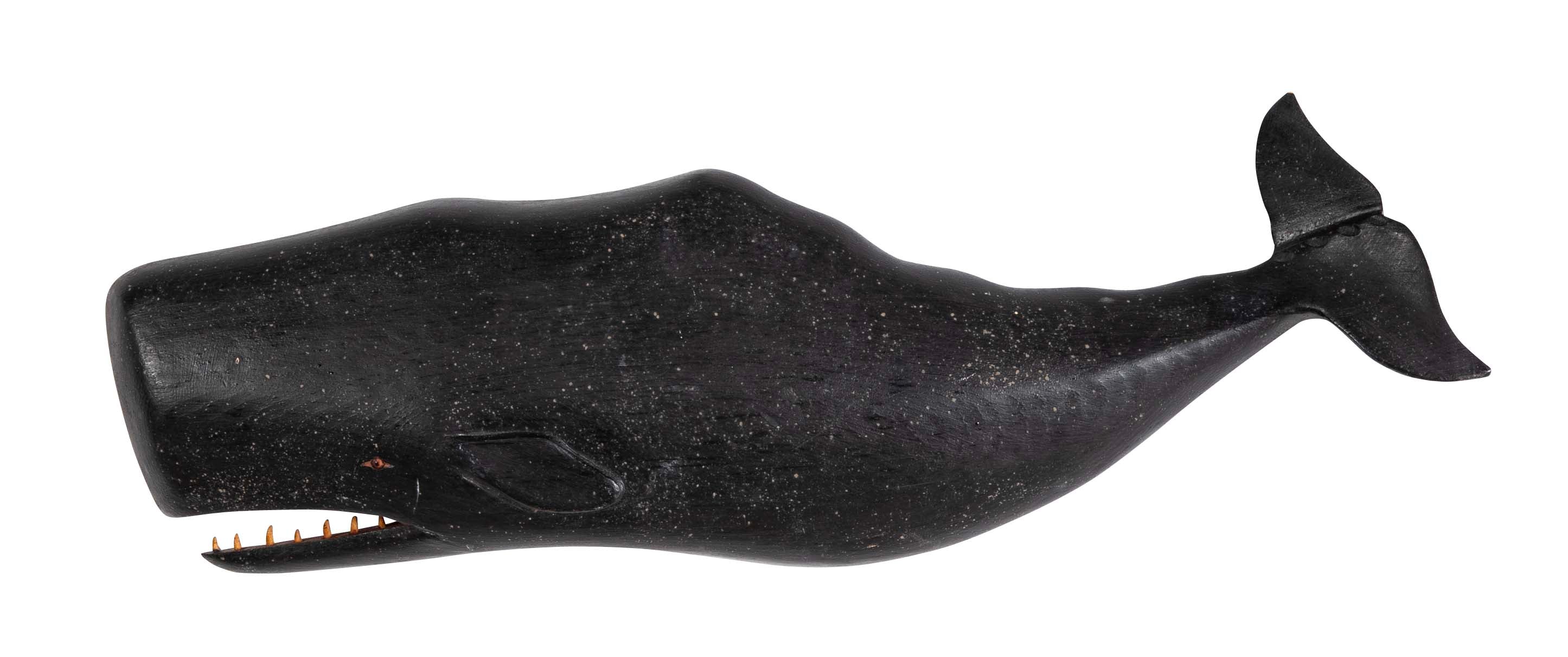 Carved & Painted Wood Sperm Whale by Clark G. Voorhees, Jr.