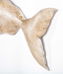 Carved and Painted Wood White Sperm Whale by Roger Mitchell