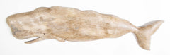 Carved and Painted Wood White Sperm Whale by Roger Mitchell