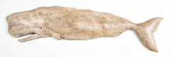 Carved and Painted Wood White Sperm Whale by Roger Mitchell