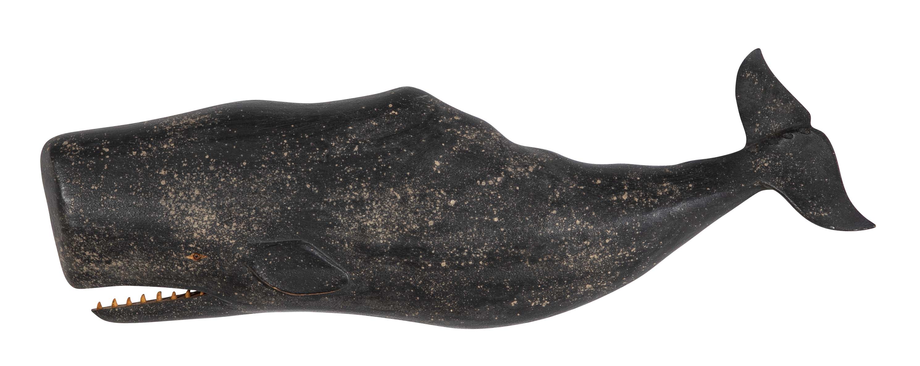 Carved & Painted Wood Sperm Whale by Clark G. Voorhees, Jr.