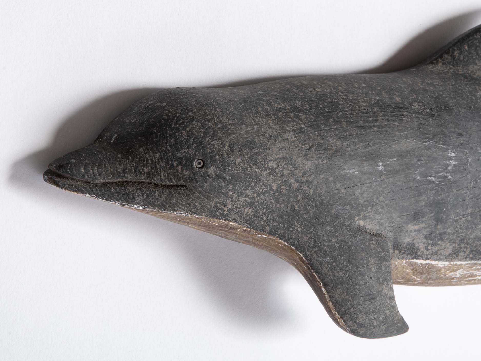 Set of Three Plaques of Carved and Painted Porpoises