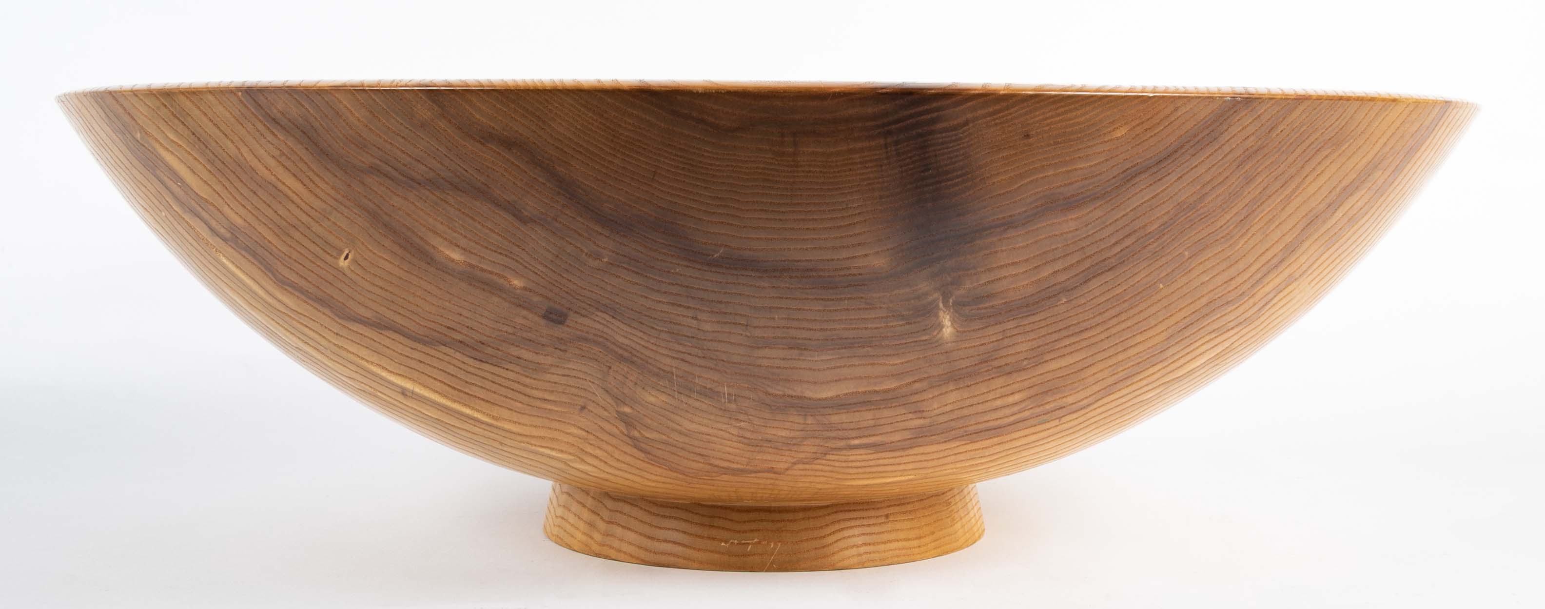 Large wooden bowl by Walter Goodridge.