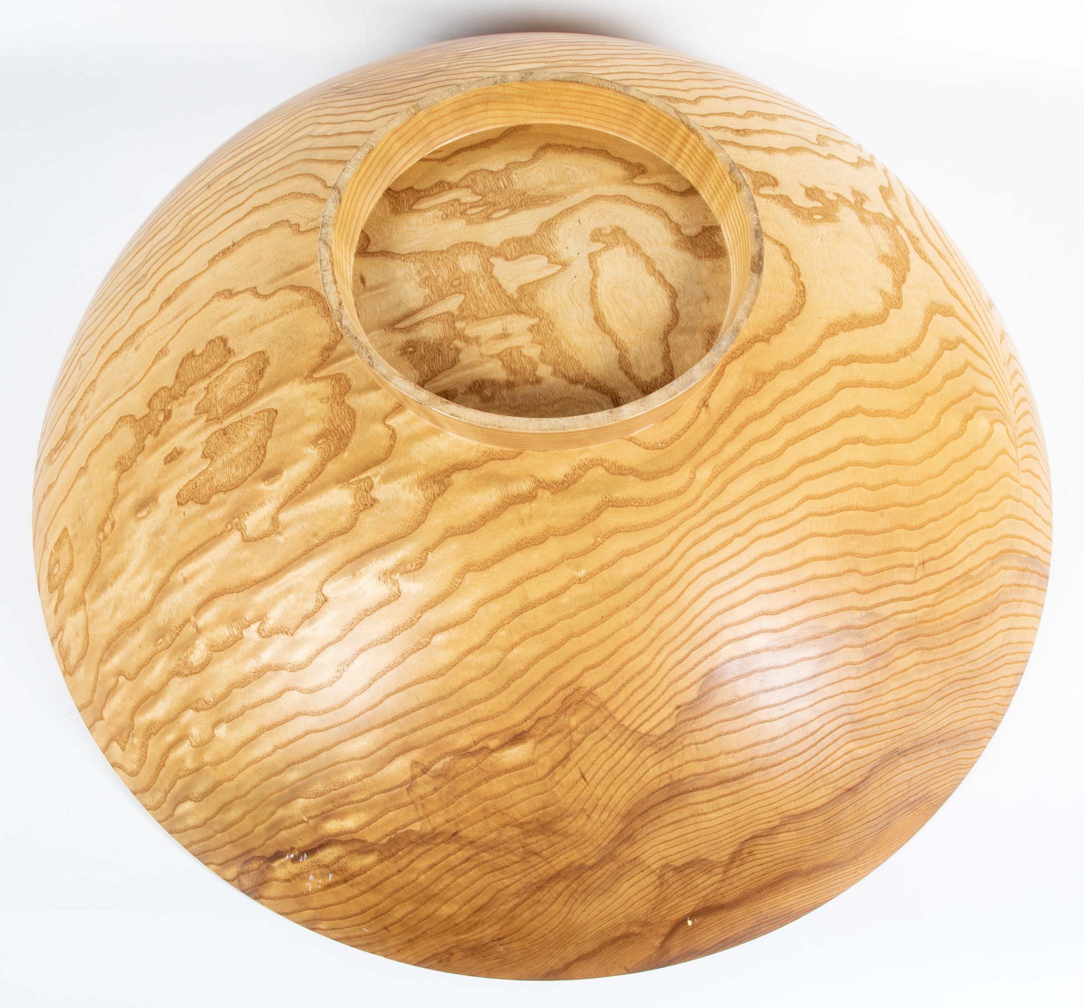 Large wooden bowl by Walter Goodridge.