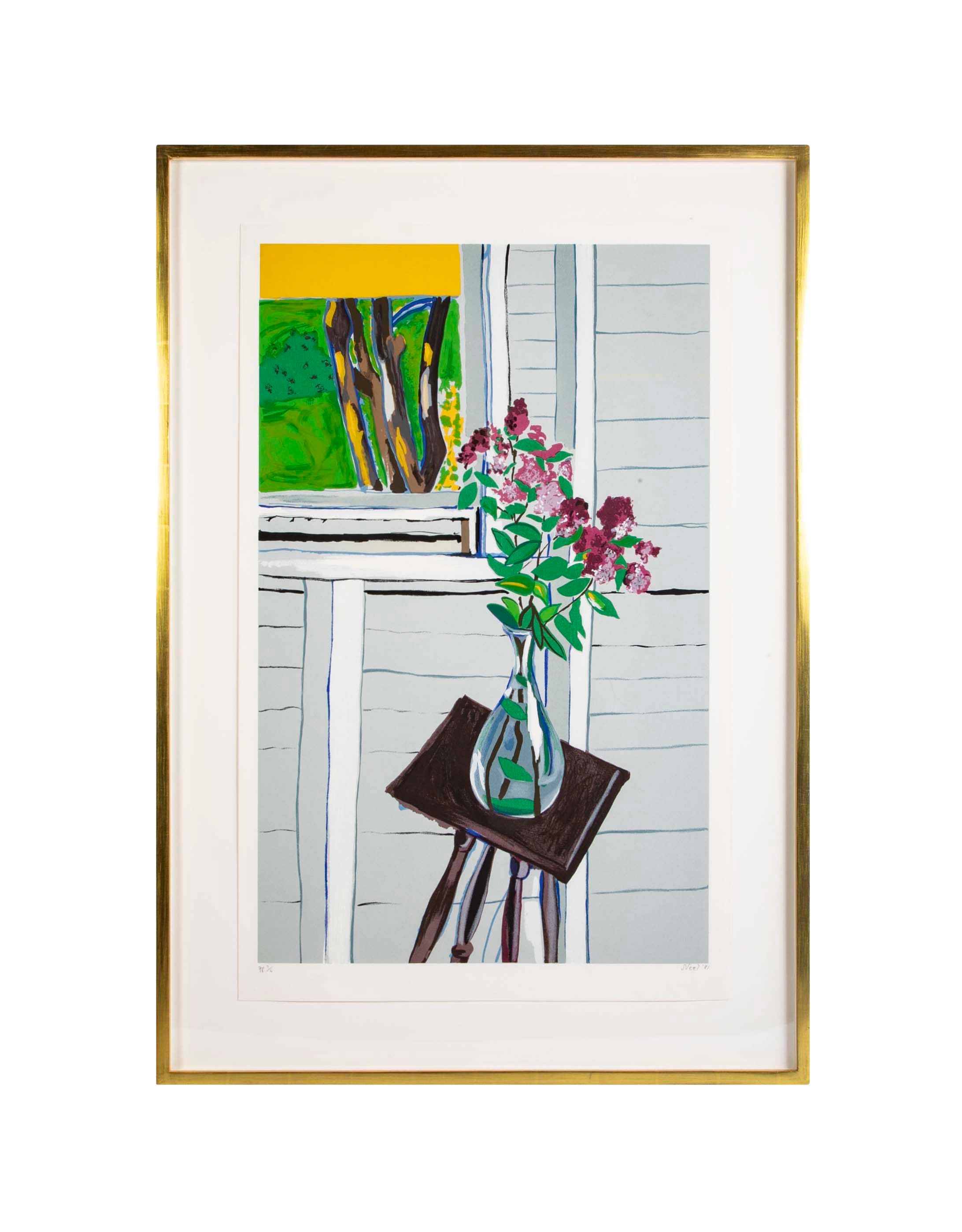 Alice Neel (1900-1984) Still Life "Vase of Flowers"
