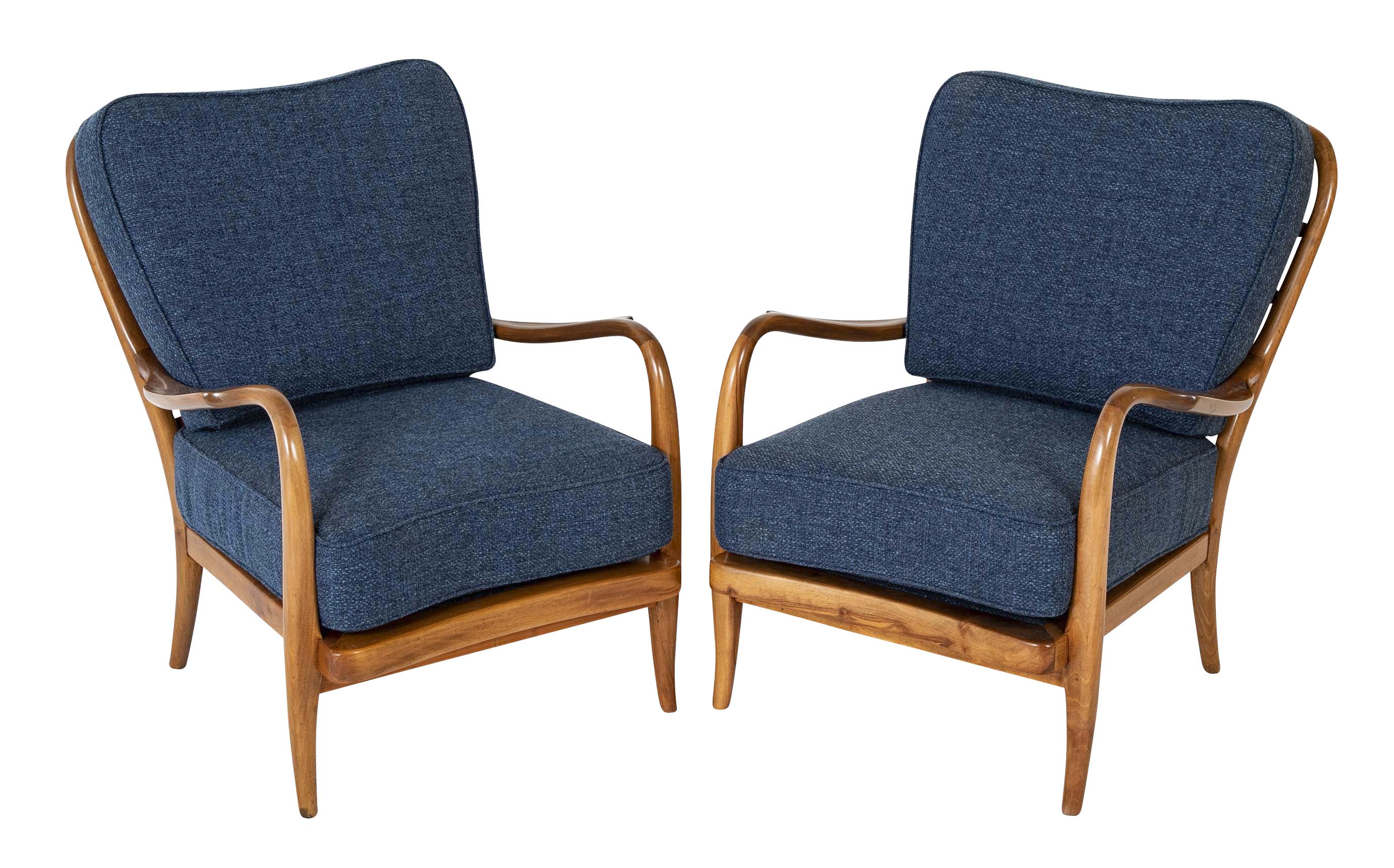 Pair of Danish Modern Armchairs by Fritz Hansen: Model 1605