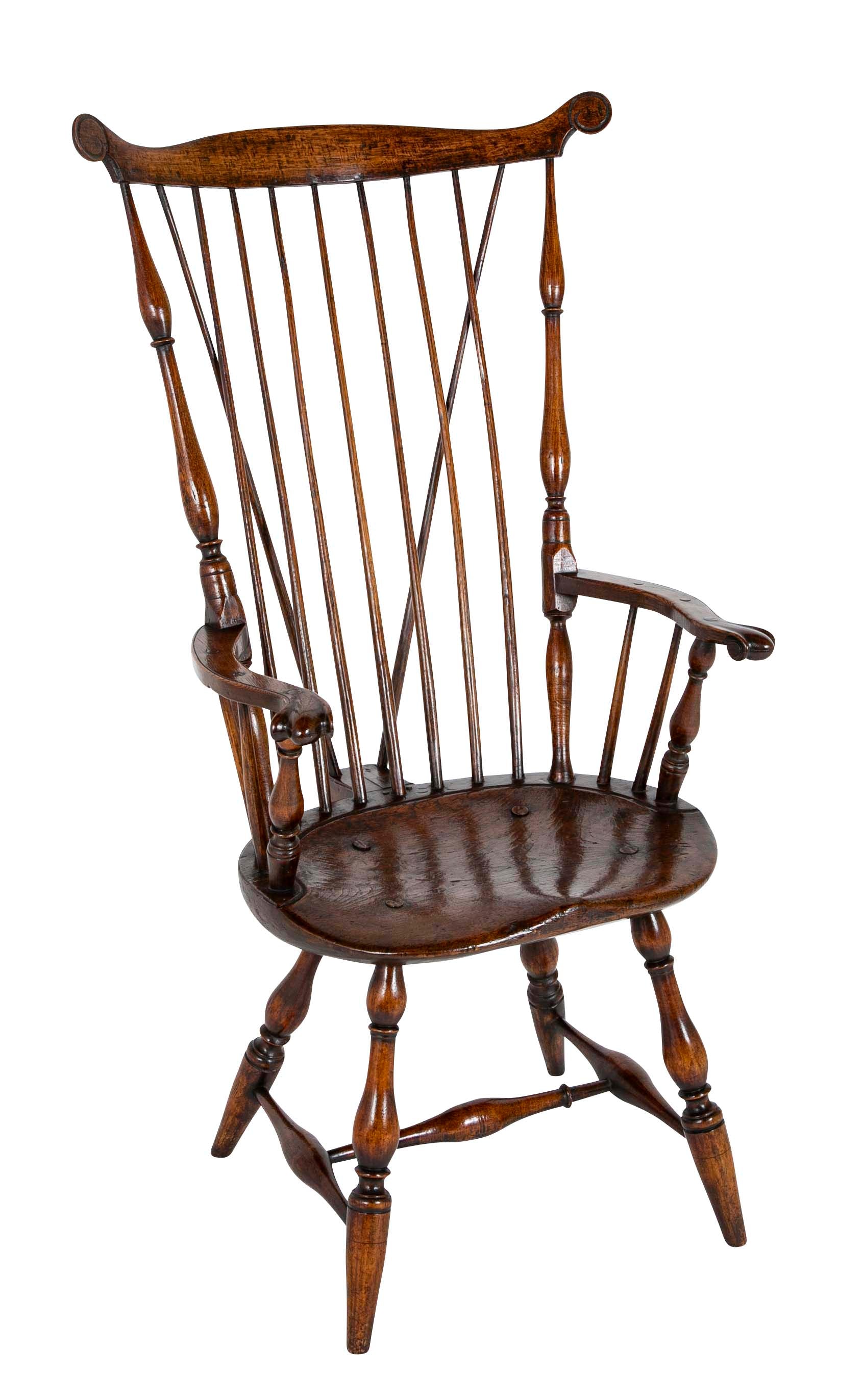 A New England Windsor Armchair with Comb Back